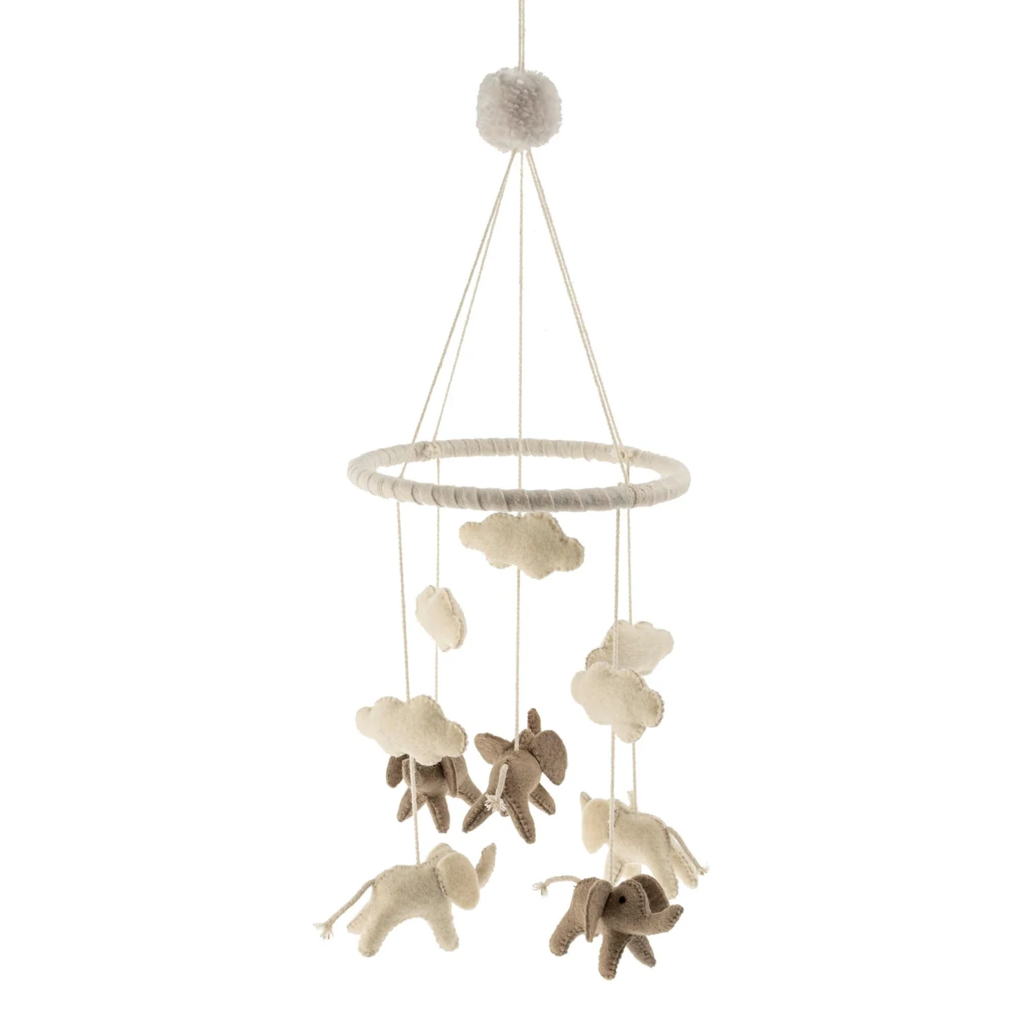 Floating Felt Elephant Baby Mobile - Image 3