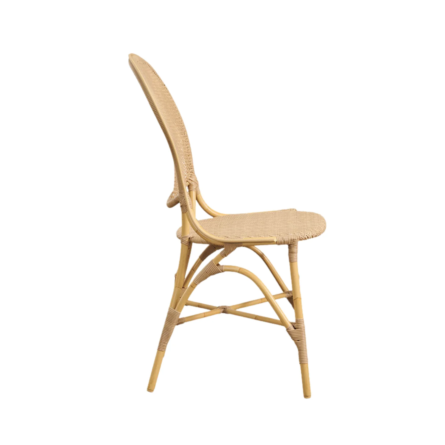 Florence Alu-Rattan Dining Side Chair w/ Cushion - Image 4