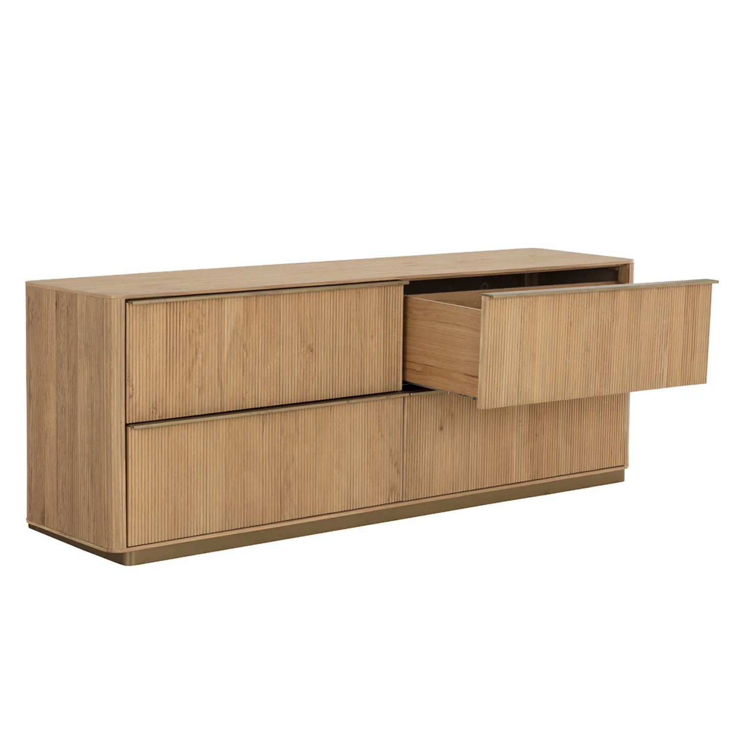 Fluted Oak Dresser - Natural - Image 2