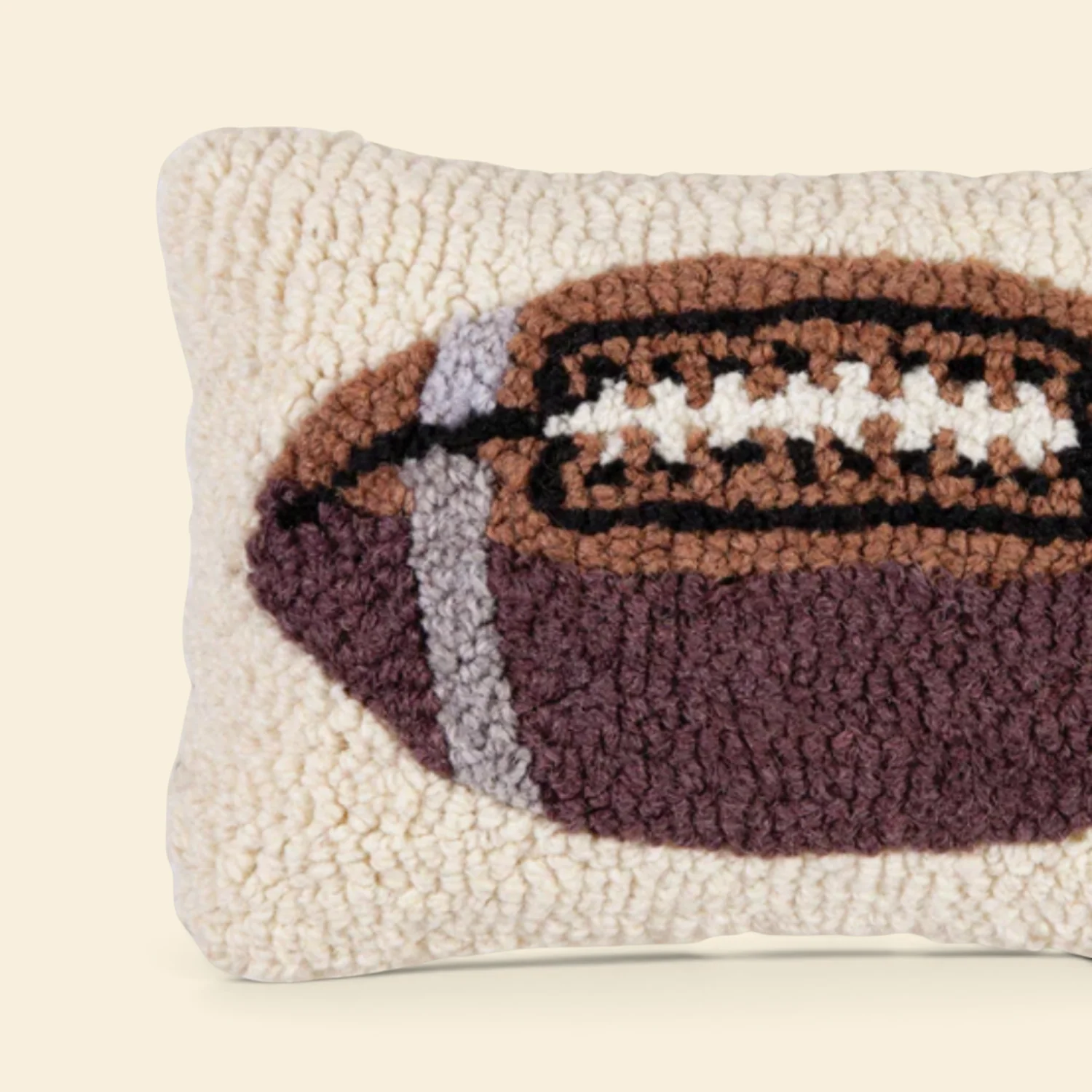 Football Fan Wool Kidney Toss Pillow - Image 2