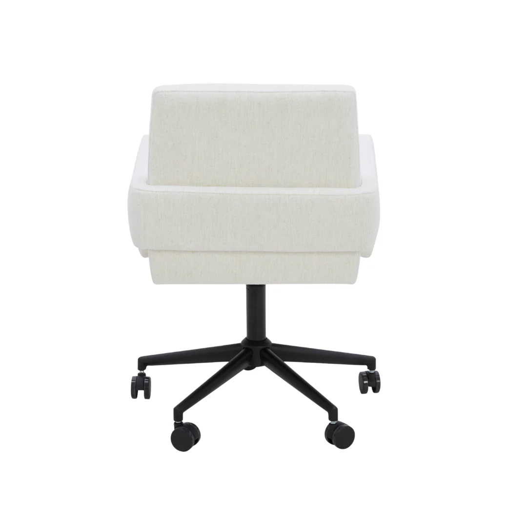 Fredericton Swivel Office Chair - Crypton® Nomad Snow - Image 5