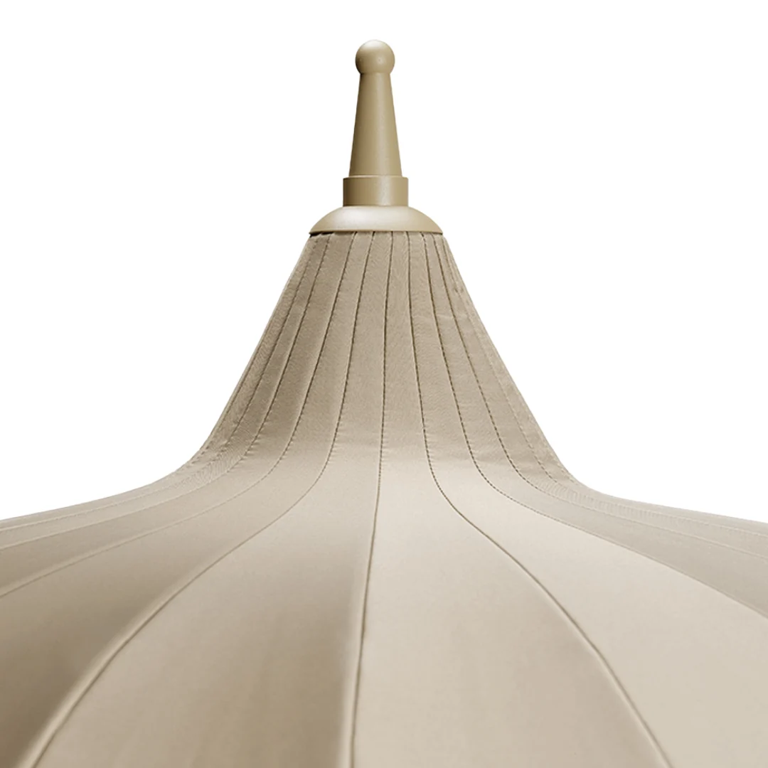 Fringe 8' Round Garden Umbrella - Sand Beige - Image 3