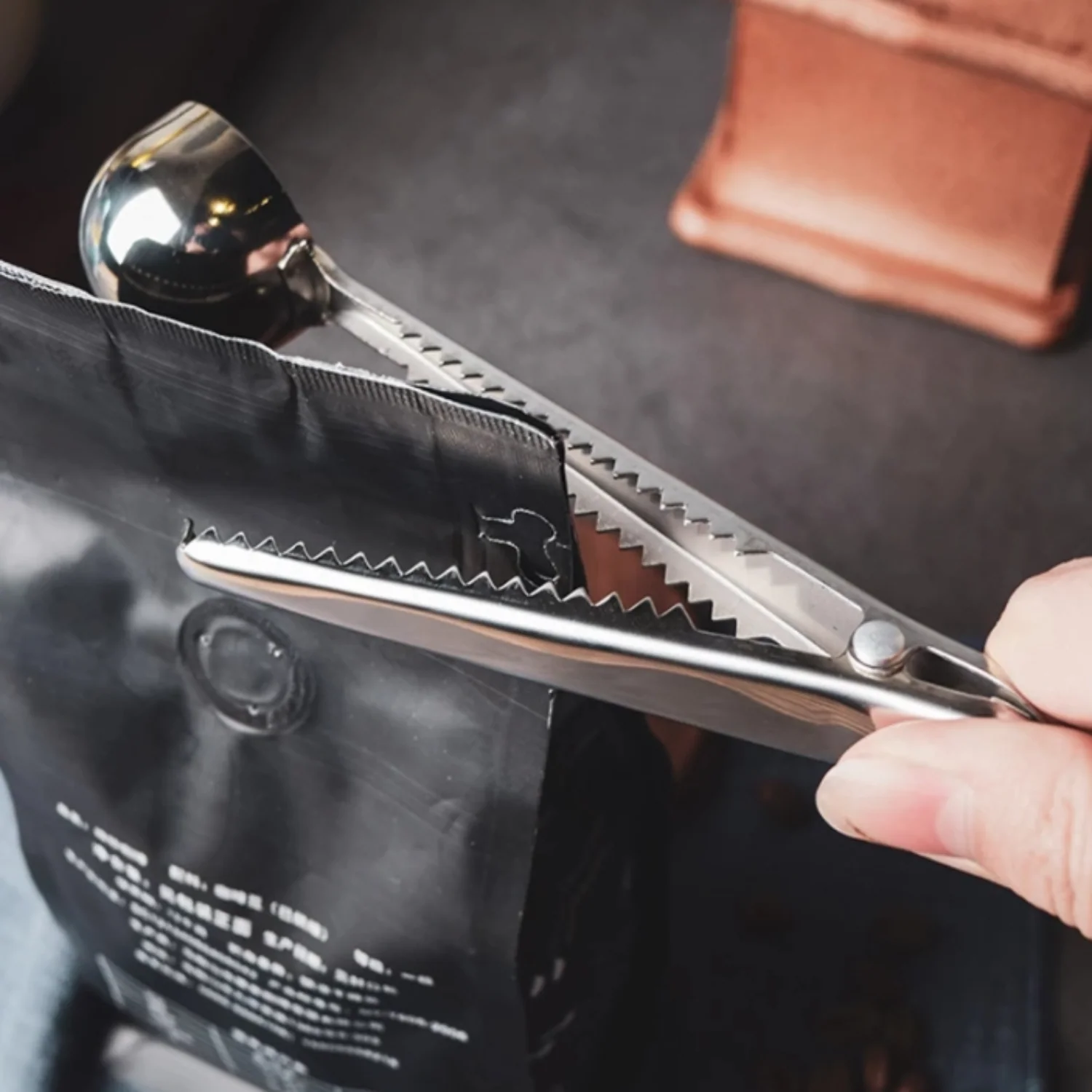 Gold Coffee Spoon Bag clip - Image 3