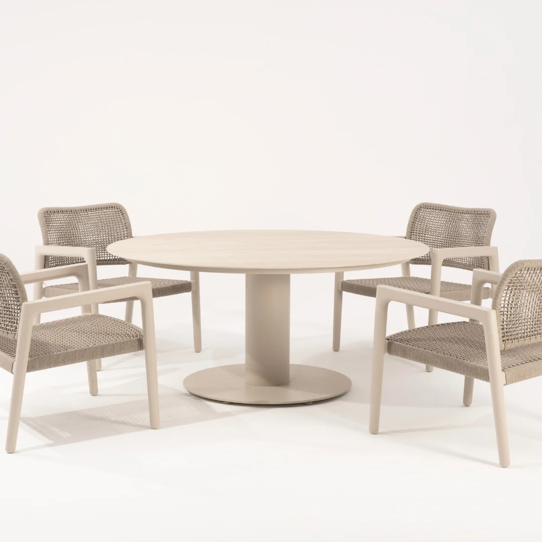 Granby Ceramic Chat Table - Beige - Image 9