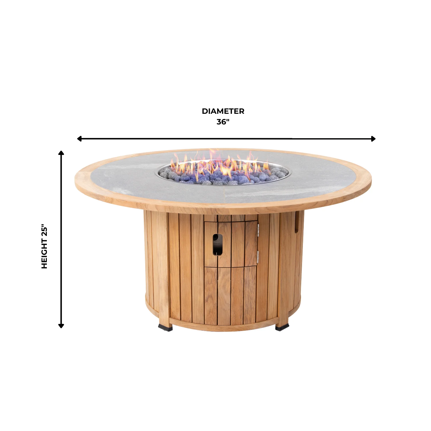 Gravenhurst Teak Fire Table & Cover - Image 11