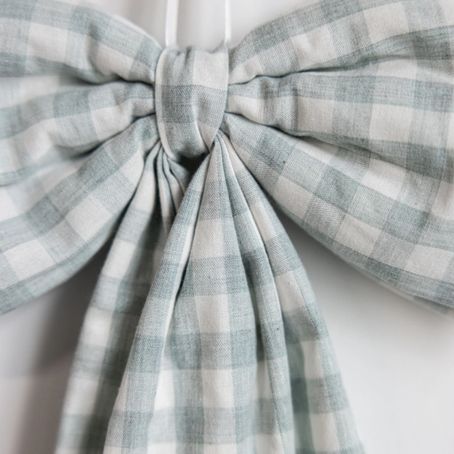 Green Gingham Fabric Bows - Image 3