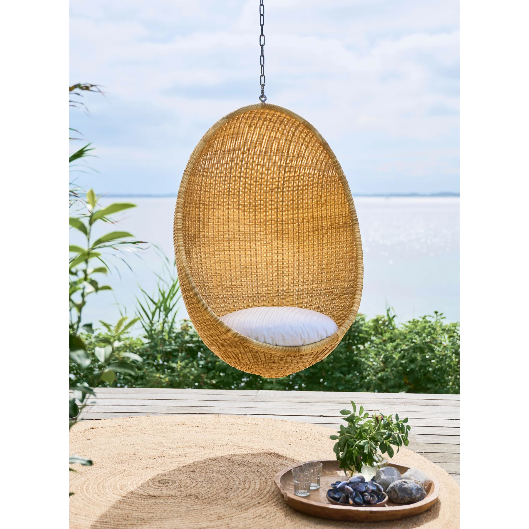 Venice Hanging Egg Chair - Natural - Image 2