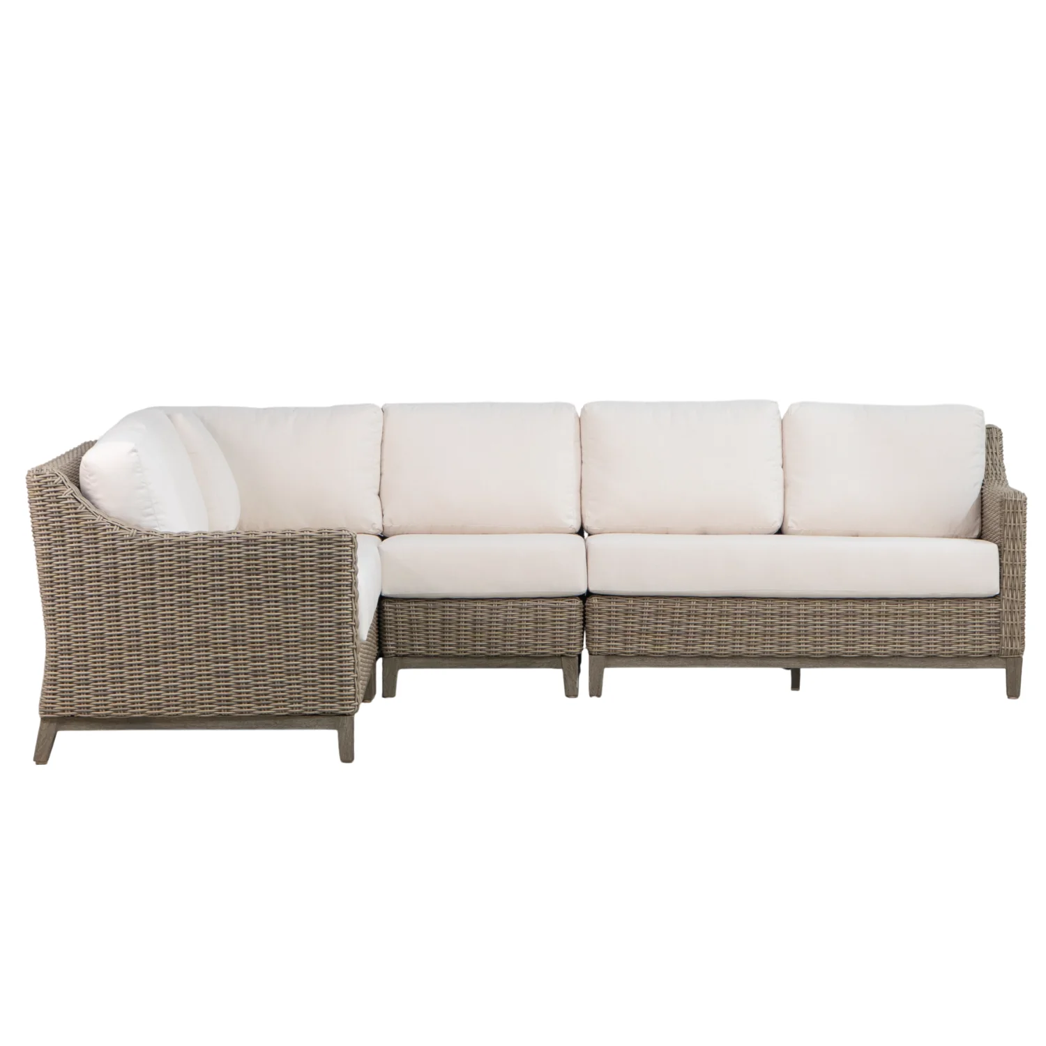 Harbour L-Shape 4-Piece Wicker Sectional - Image 4