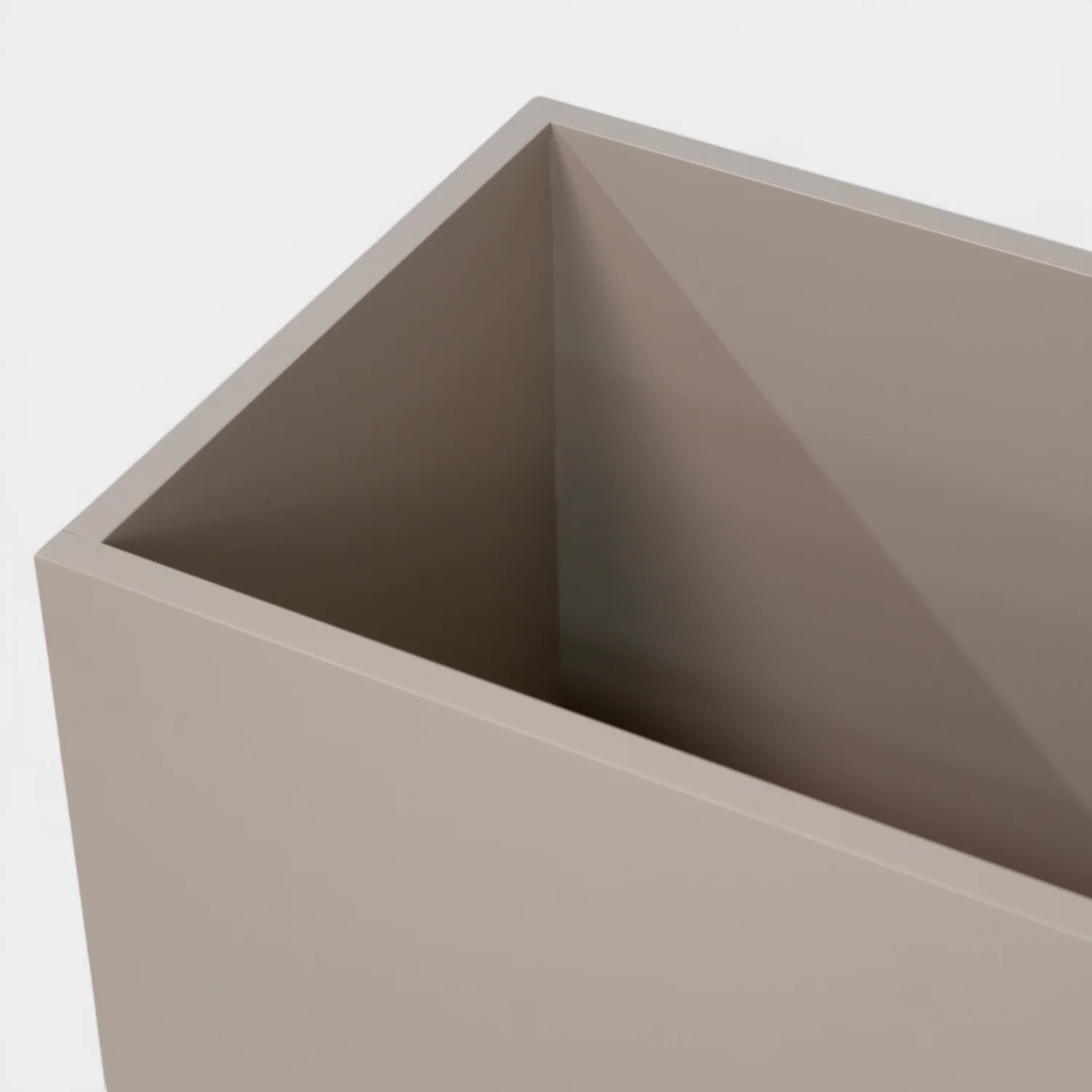 Hudson Metal 44" Rectangular Planter w/ Wheels - Taupe - Image 7