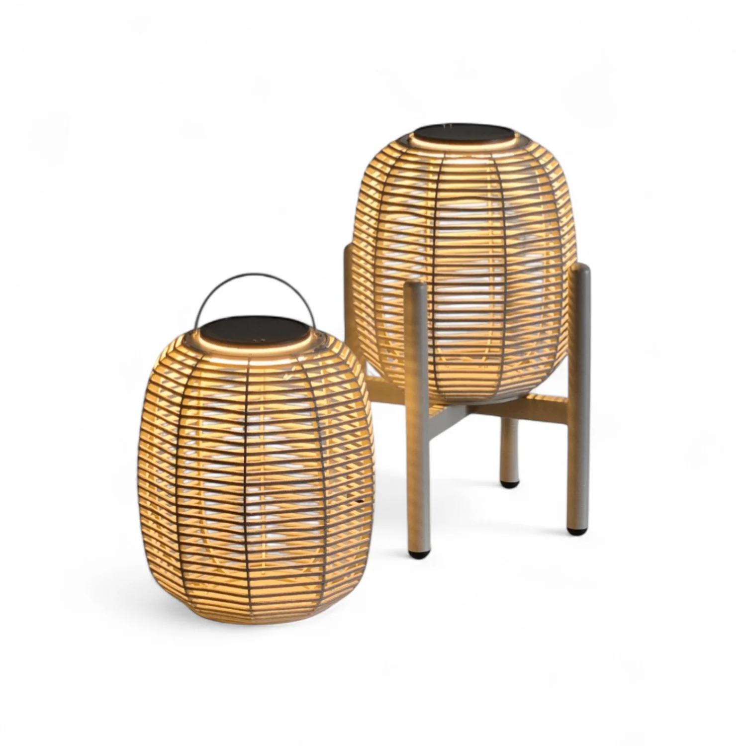 Hudson Solar Lantern - Stone Taupe - Image 5