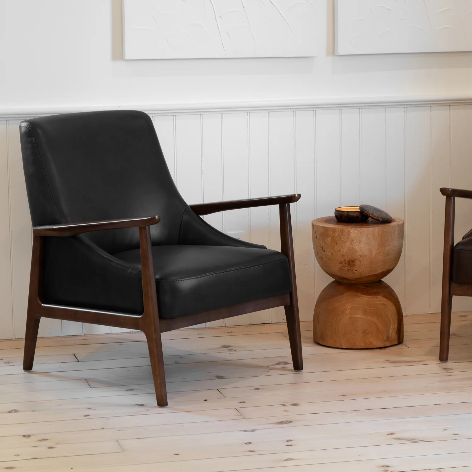 Islington Lounge Chair - Onyx Leather - Image 2