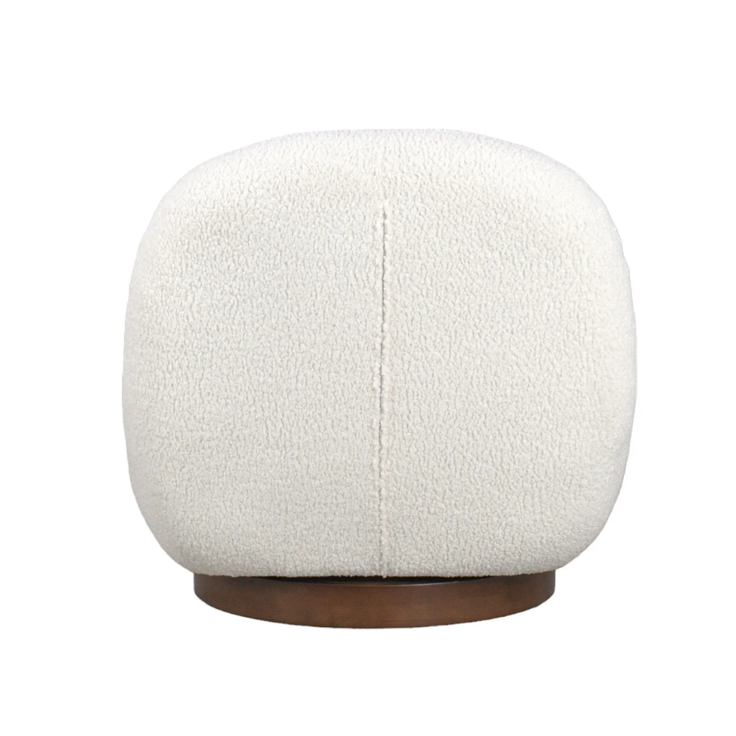 Jacques Swivel Lounge Chair - Ivory Sherpa - Image 7