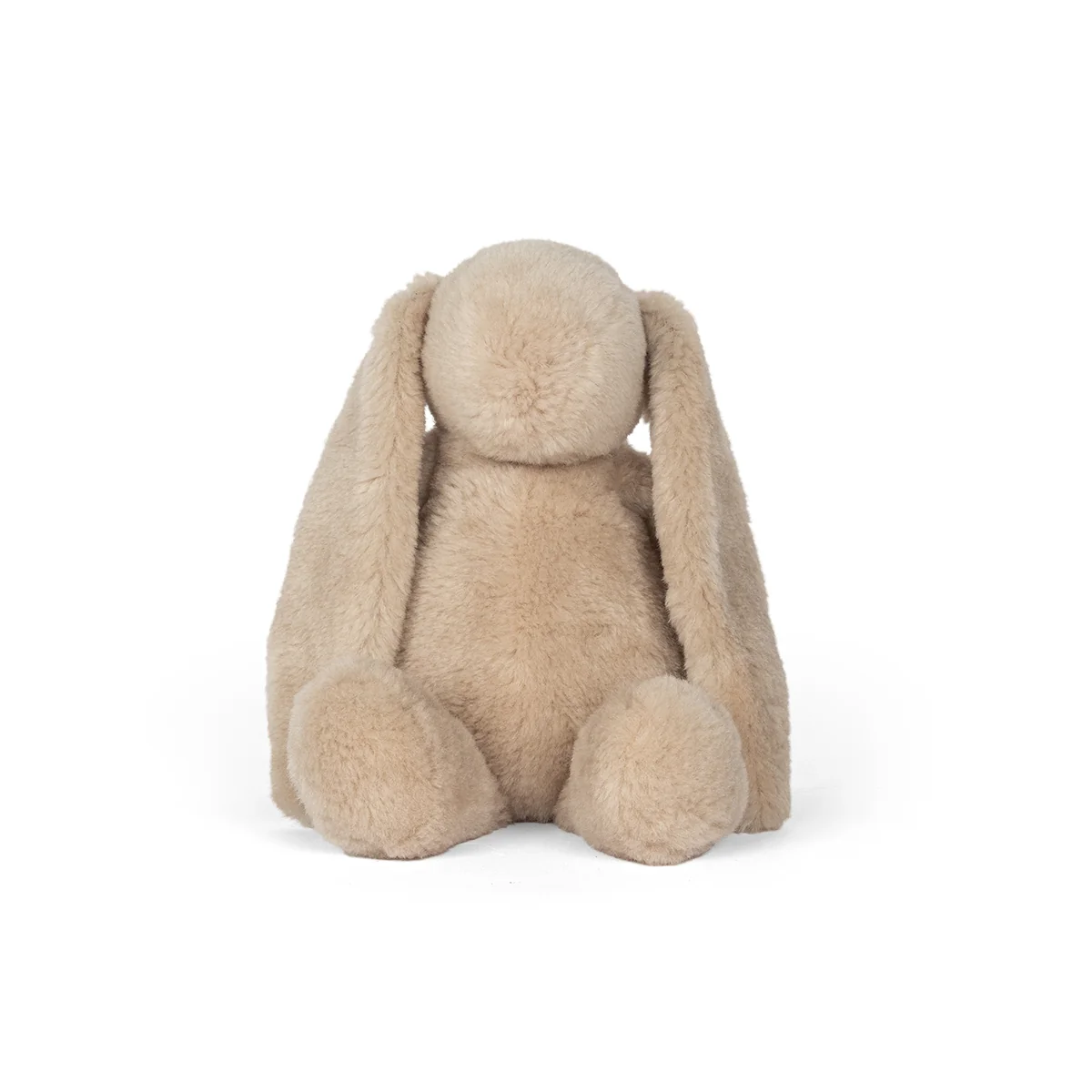 Long-Eared Beige Wool Bunny - Image 2