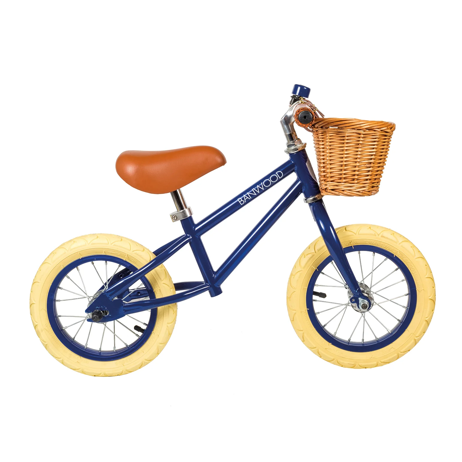 Kids Navy Balance Bike w/ Basket - Image 2
