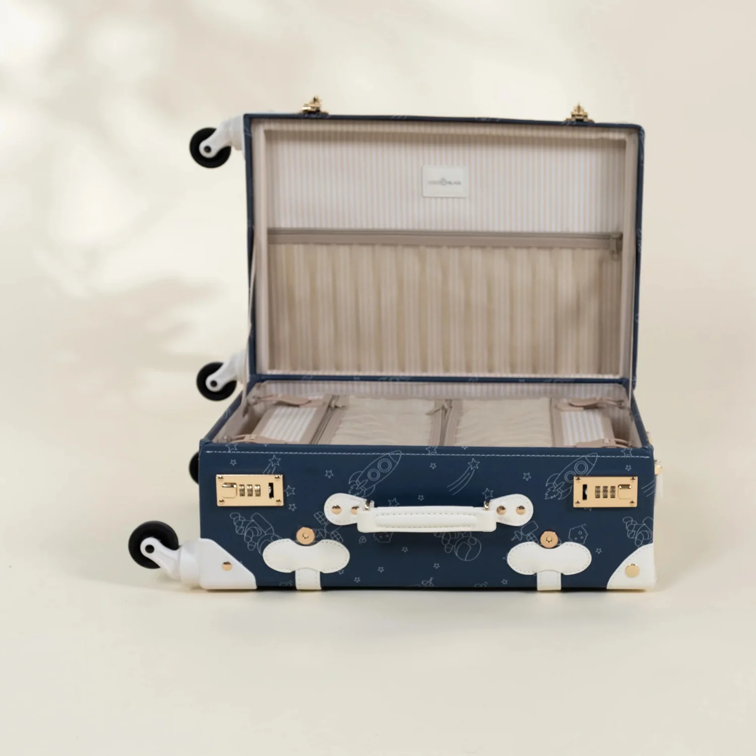 Kids Vegan Carry-On Luggage - Space Blue - Image 3