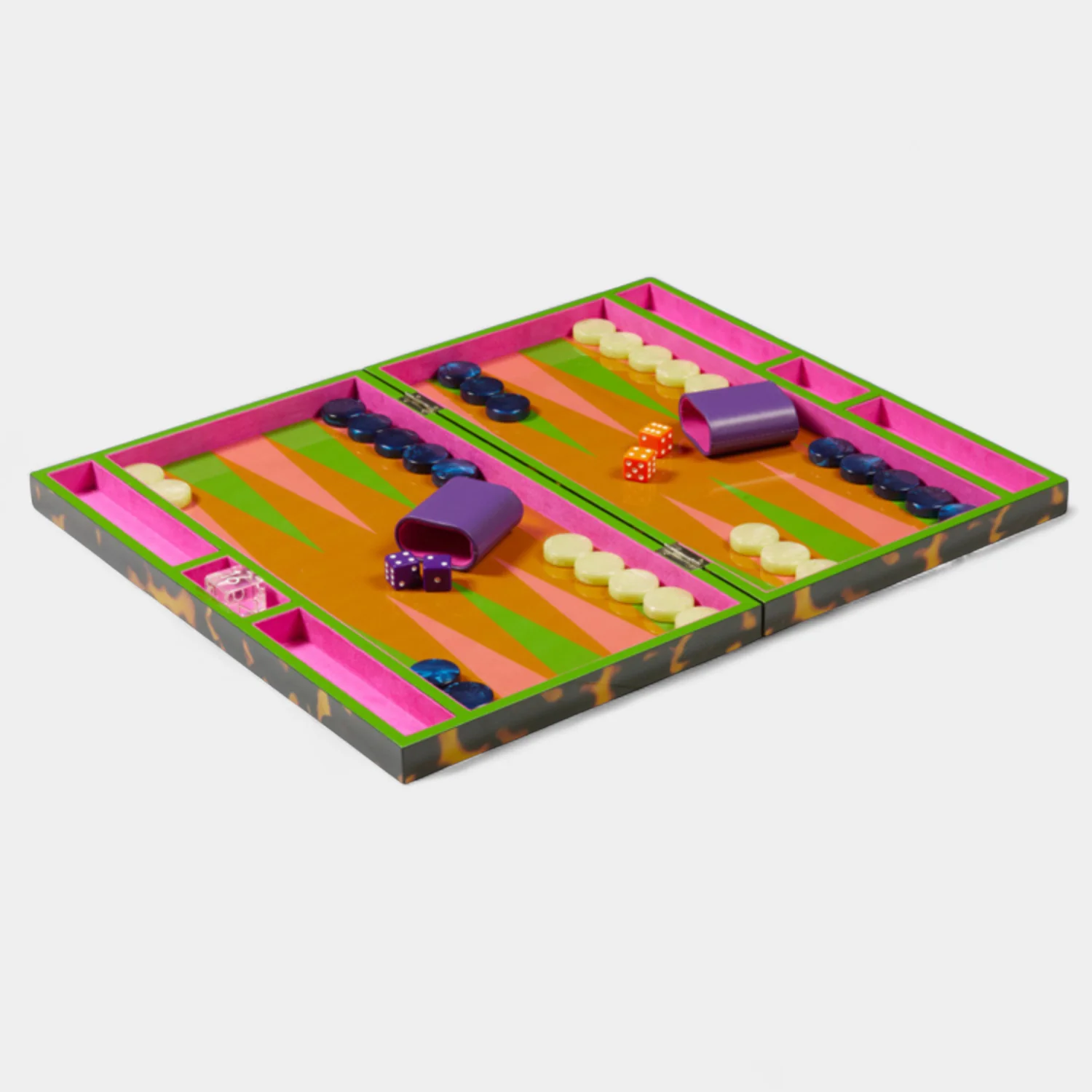 Lacquer Tortoiseshell Backgammon - Image 2