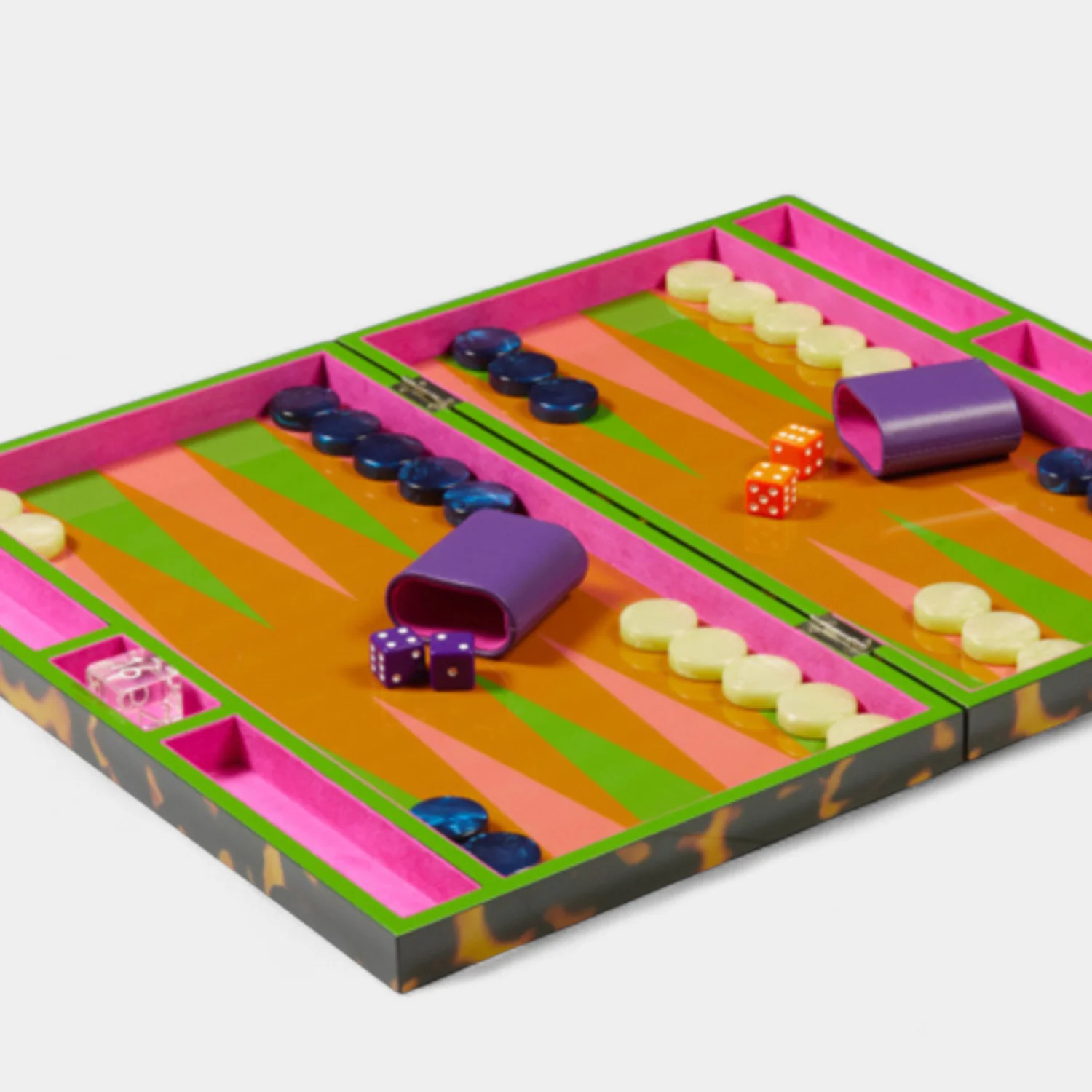 Lacquer Tortoiseshell Backgammon - Image 3