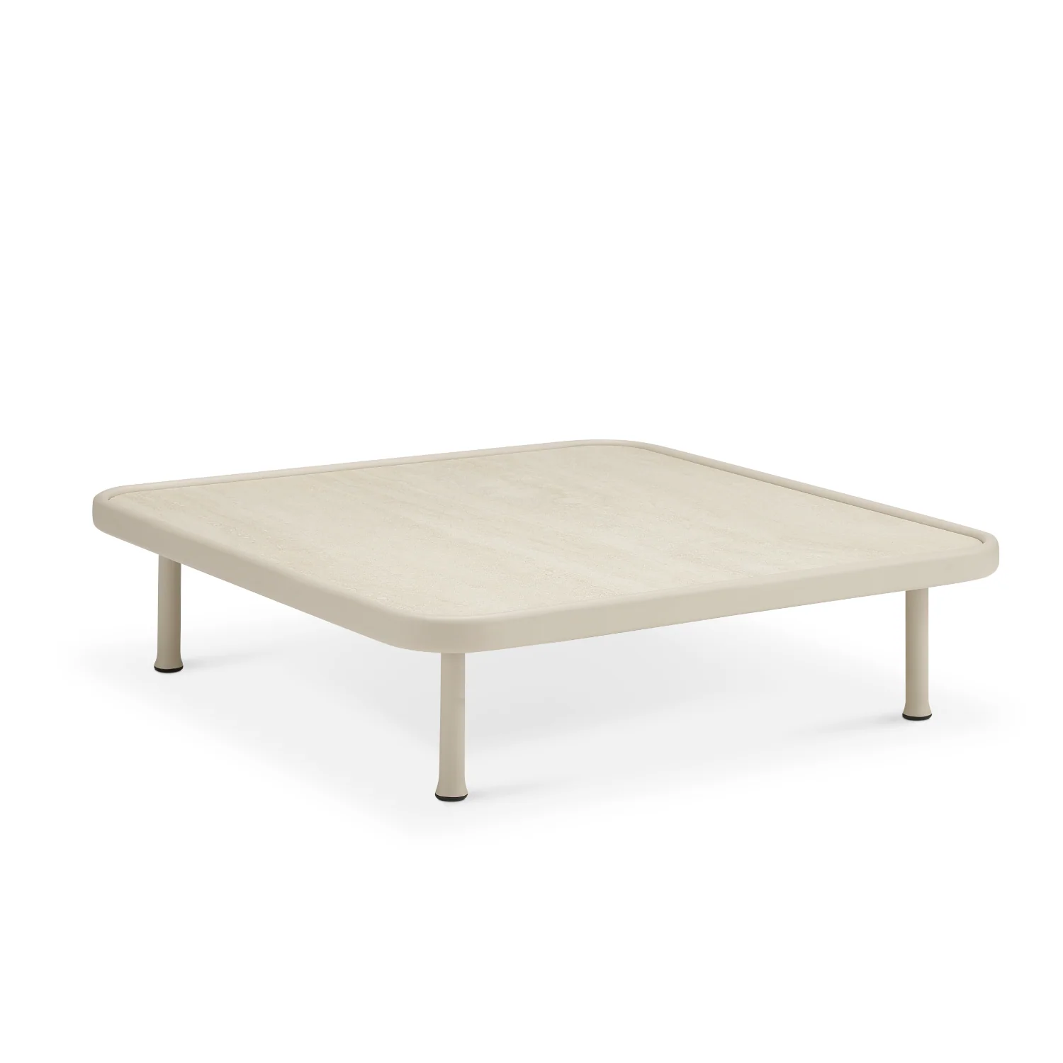 Laval Ceramic/Teak Coffee Table - Beige - Image 3
