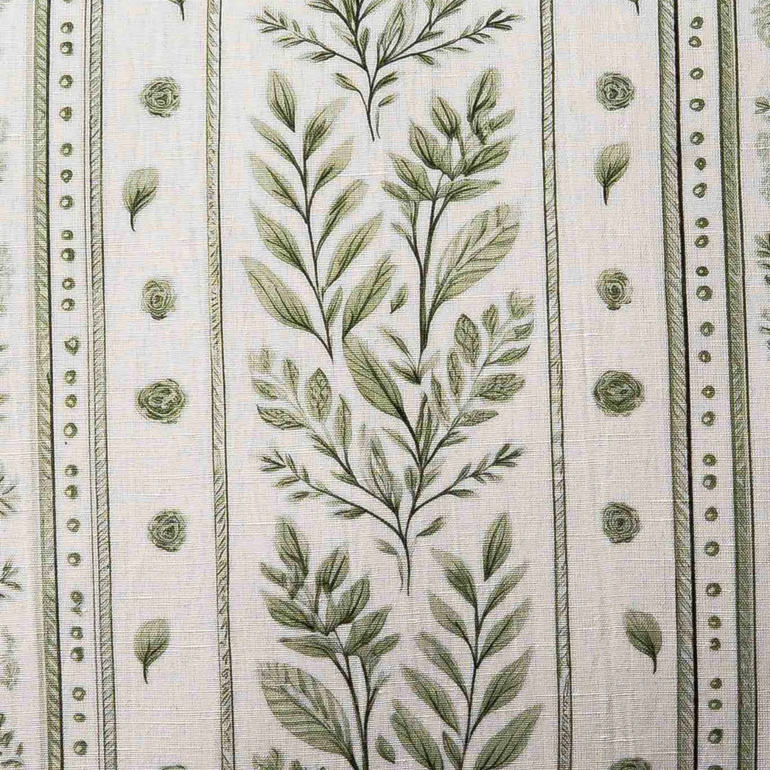 Leaside Garden Linen Block Print Kidney Toss Pillow - Image 3