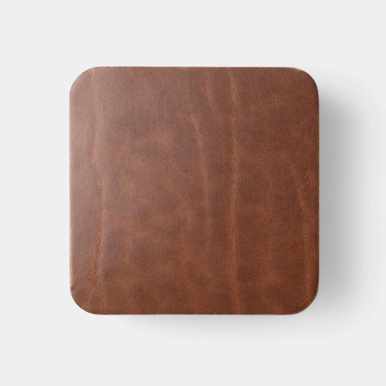 Leather Coasters (Set of 4) - Natural Brown - Image 2