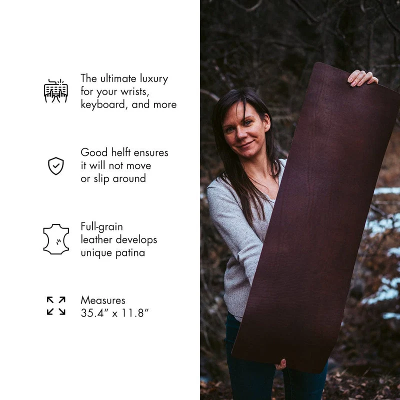 Leather Keyboard Deskpad - Heritage Brown - Image 2
