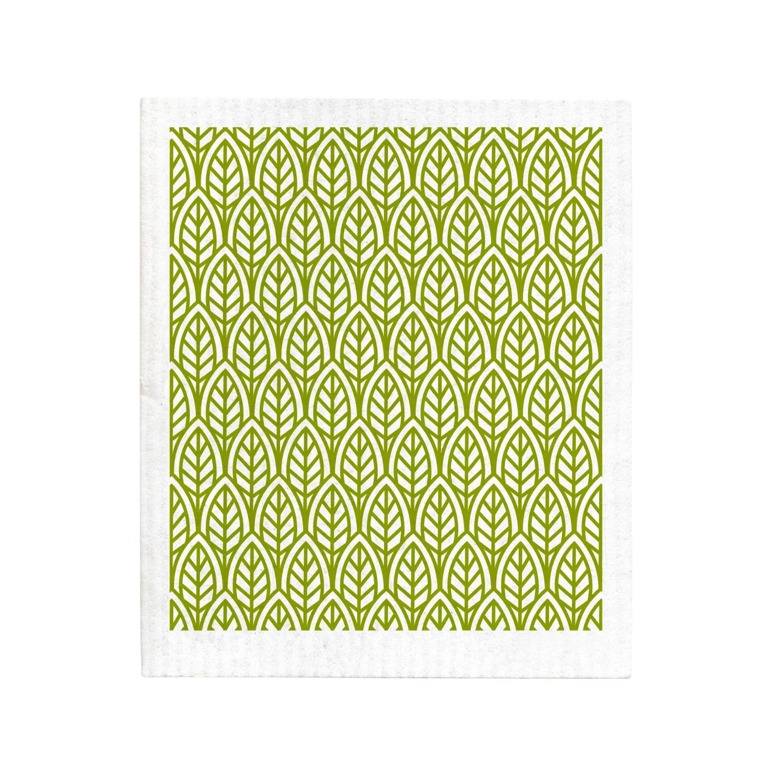 Leaves Swedish Dishcloth - Green - Image 4