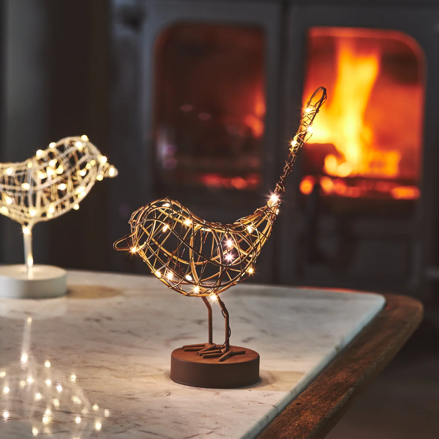 Copper Birdie LED Indoor Ornament - Image 5