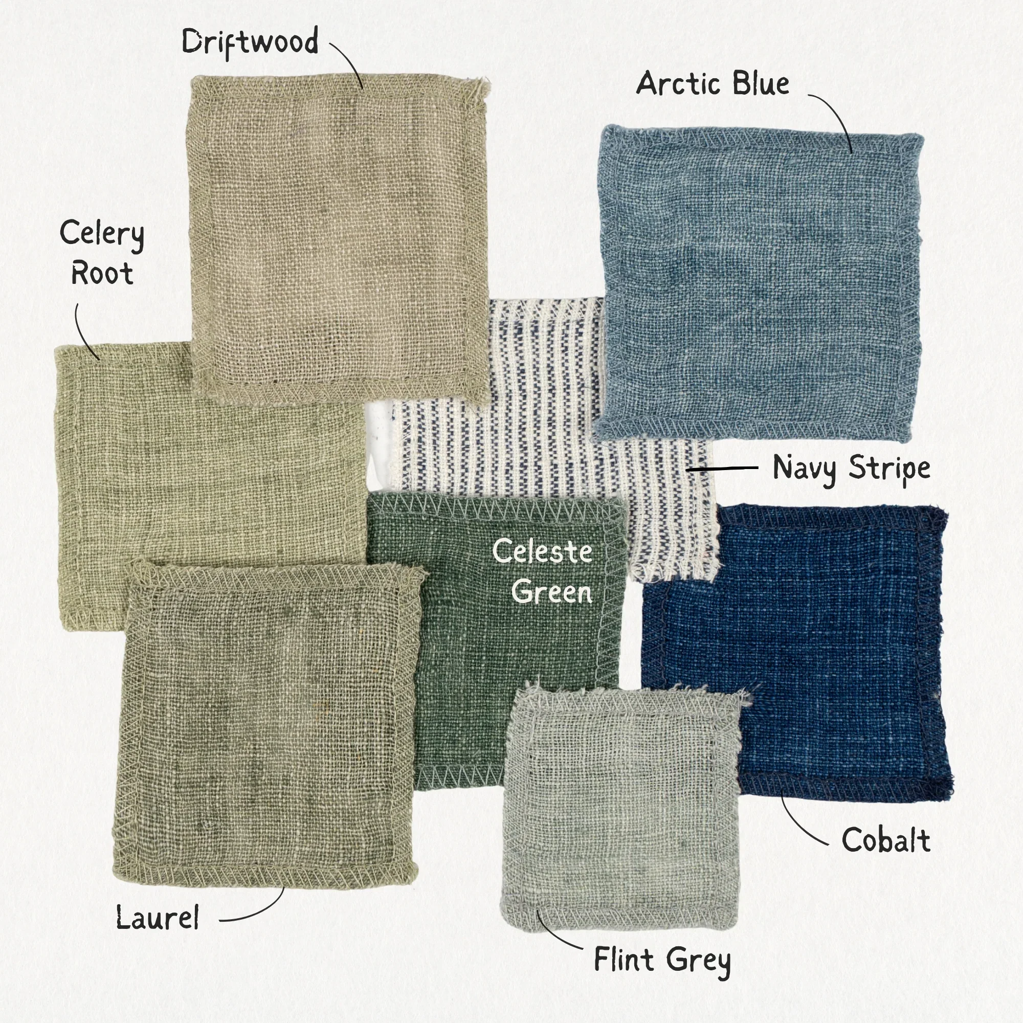 Cambri Arctic Blue Linen Pillow - Image 5
