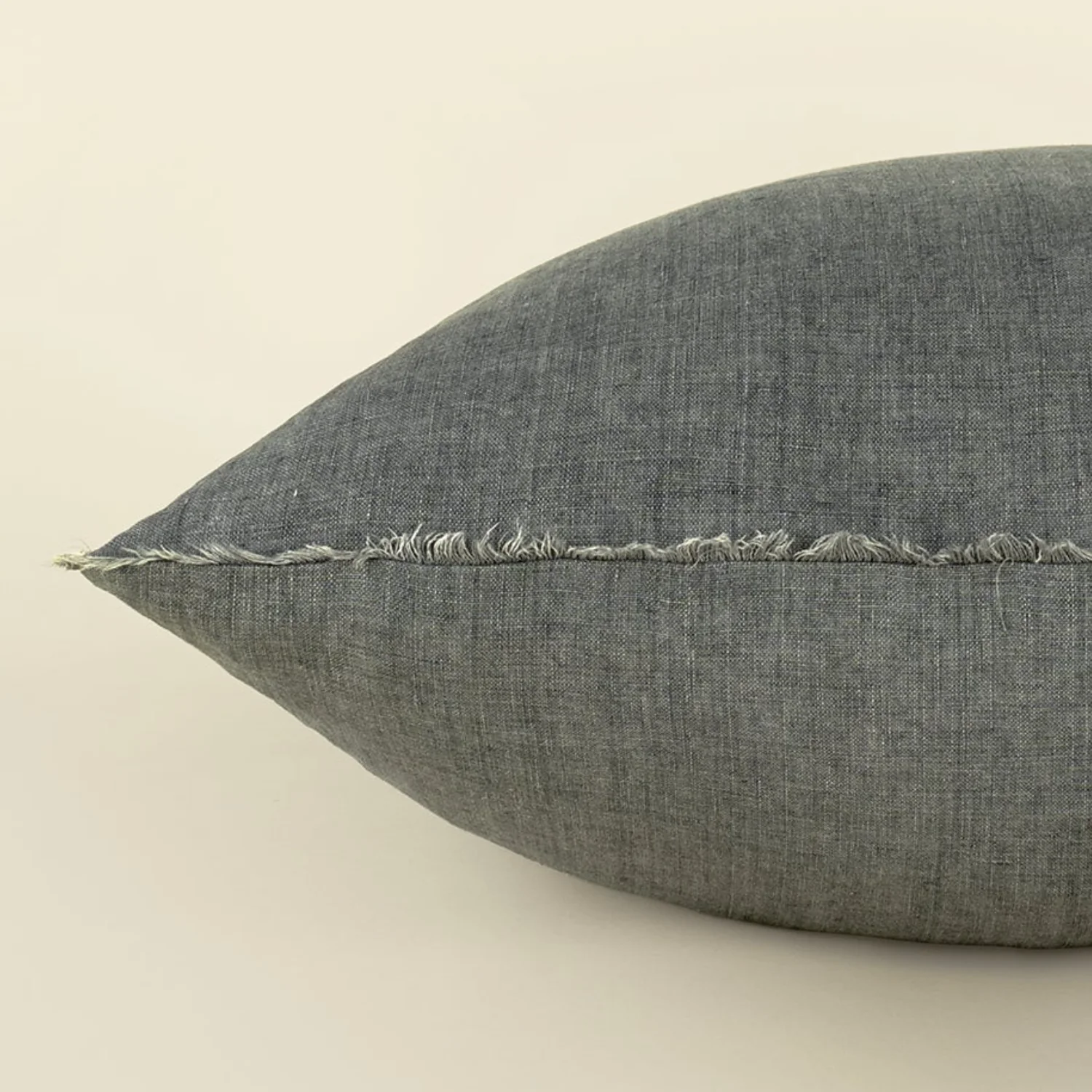 Cambri Steel Grey Linen Pillow - Image 2