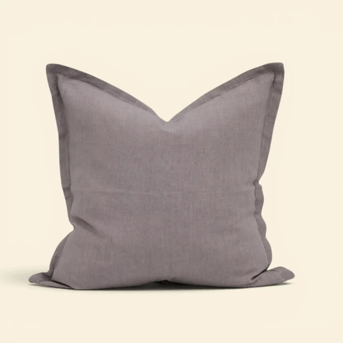 Muted Mauve Linen Toss Pillow