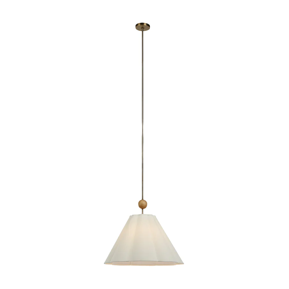 Liora Antique Brushed Brass Pendant Light - Image 7