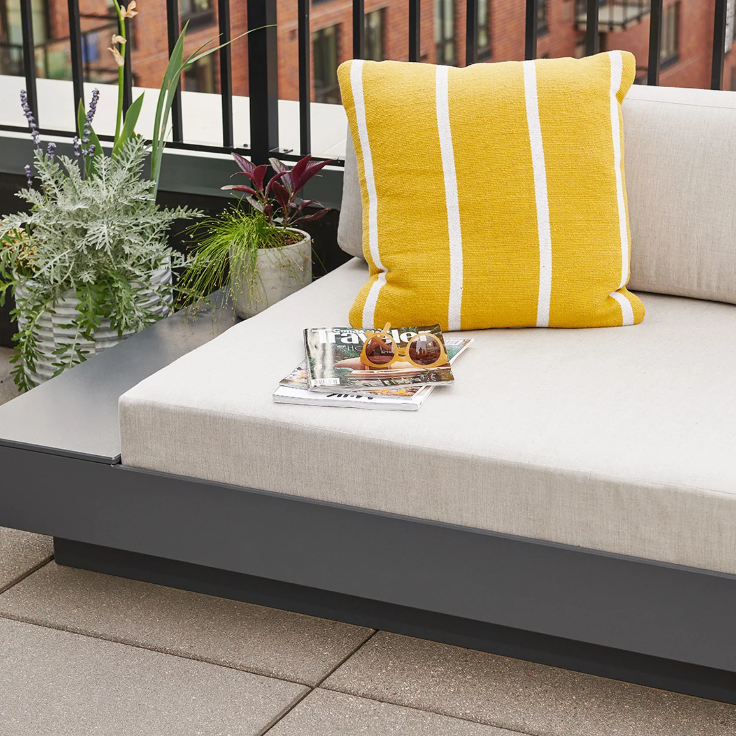 Loll Platform One L-Shape Sectional & Ottoman - Image 10