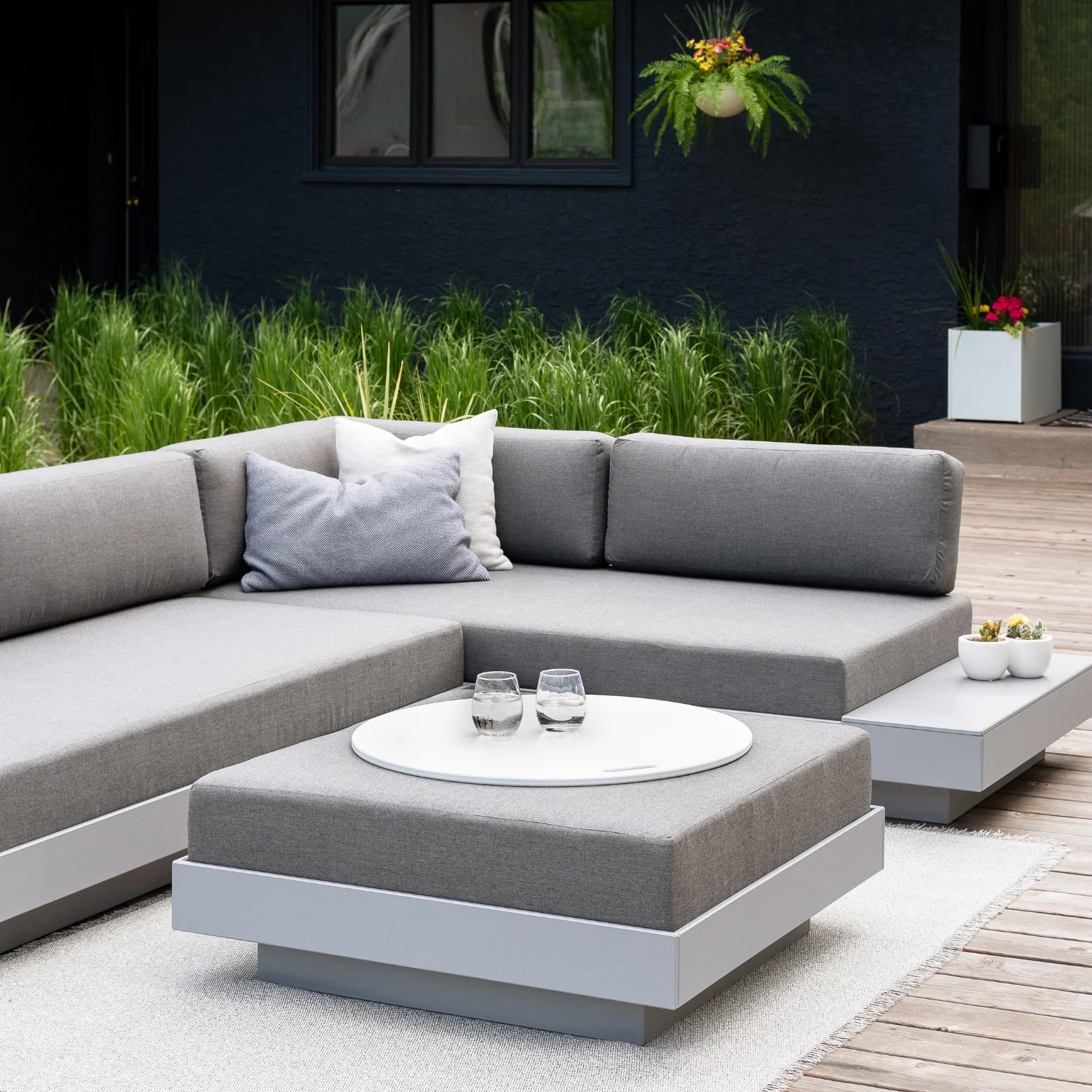 Loll Platform One L-Shape Sectional & Ottoman - Image 2