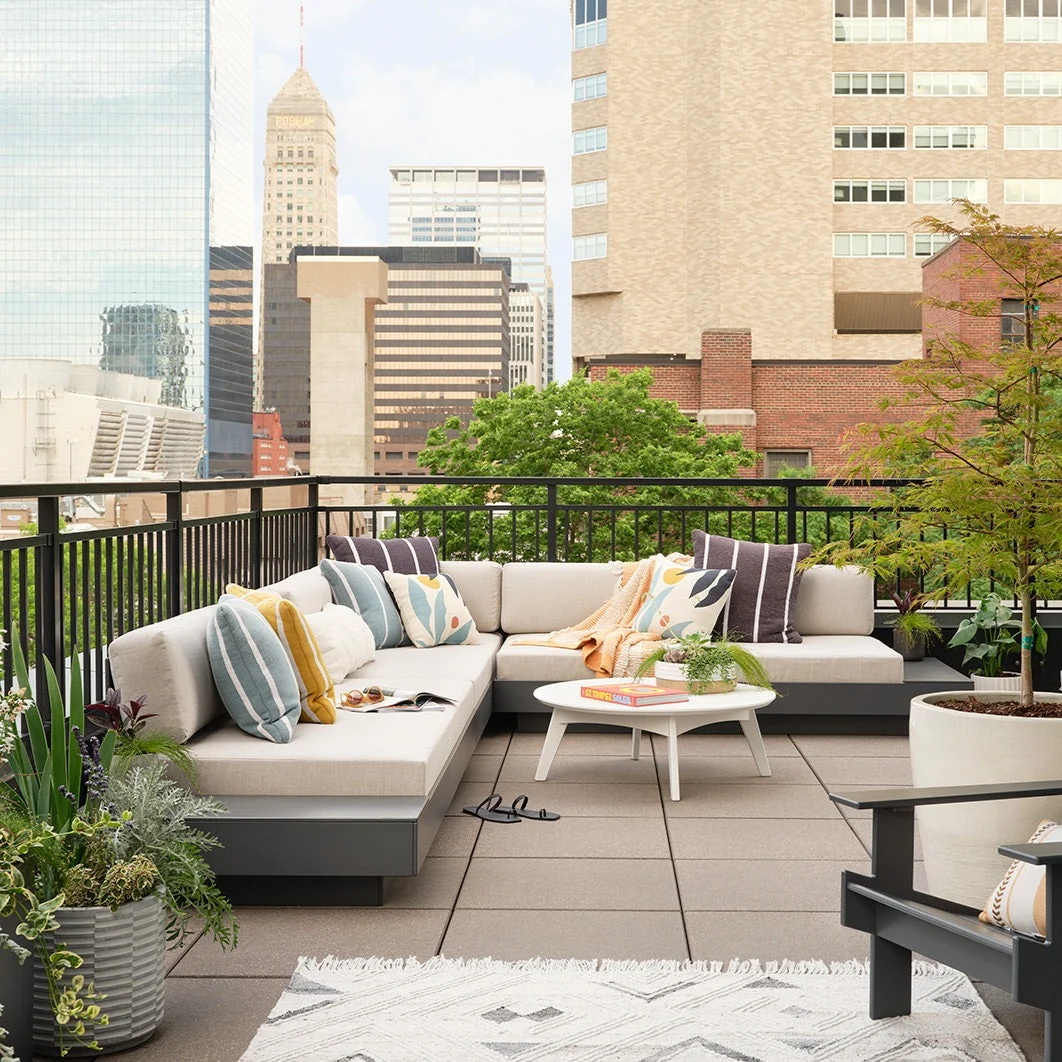 Loll Platform One L-Shape Sectional & Ottoman - Image 8