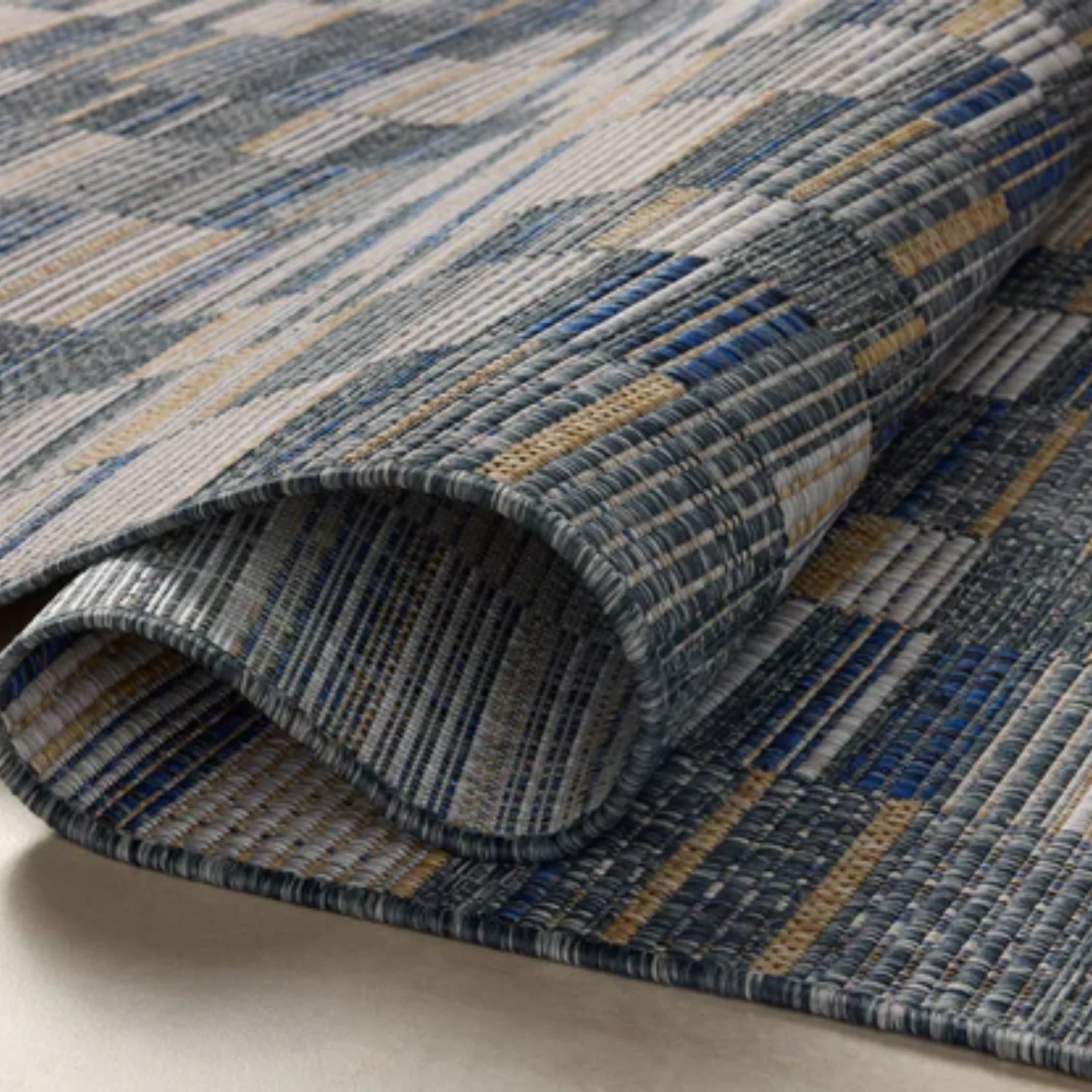 Loloi II Birch Denim/Gold Outdoor Rug - Image 6