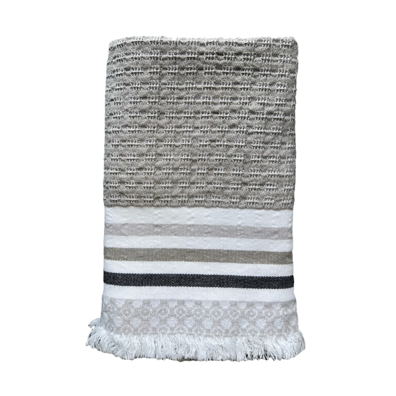 Lunar Grey Waffle Cotton Towels - Image 2