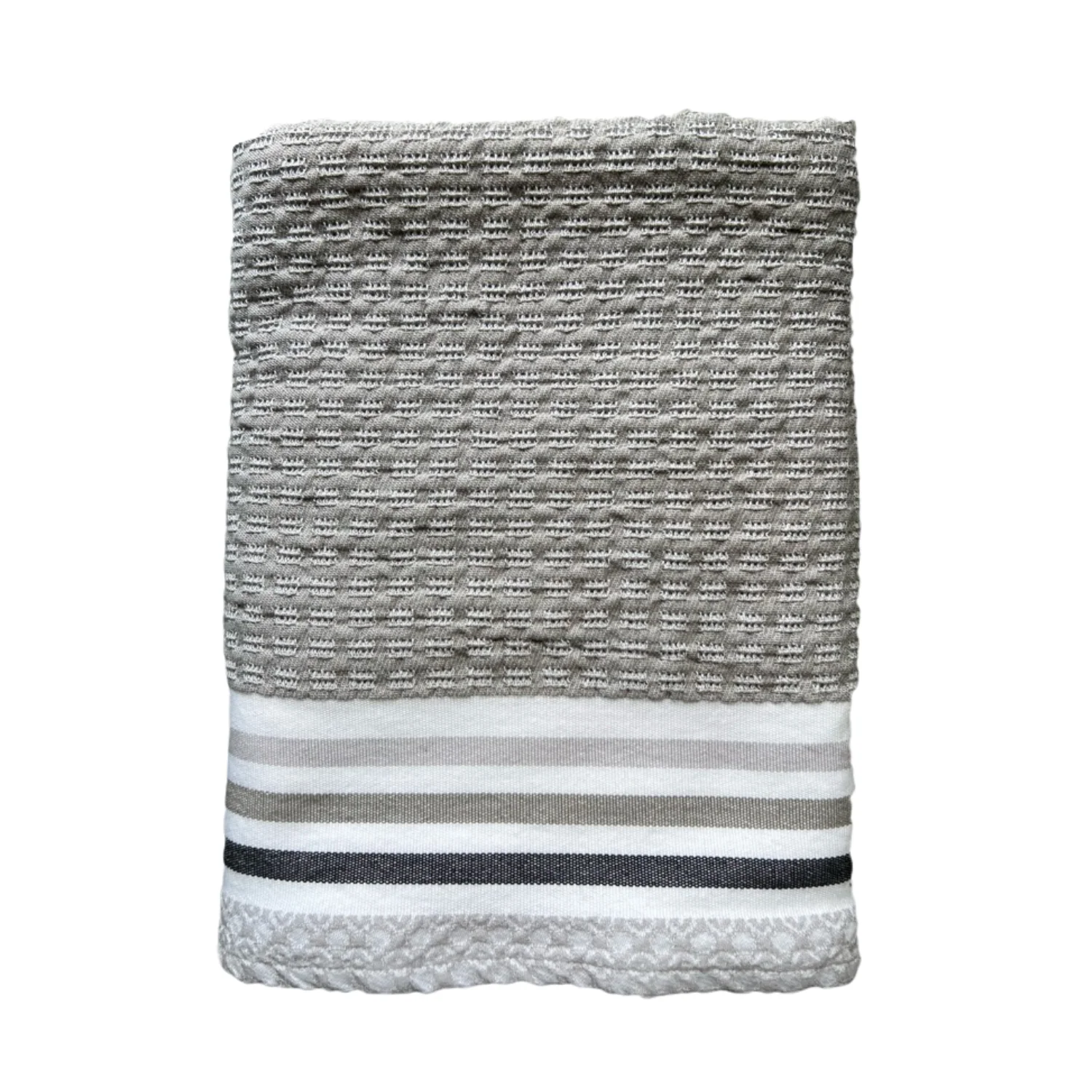 Lunar Grey Waffle Cotton Towels - Image 3