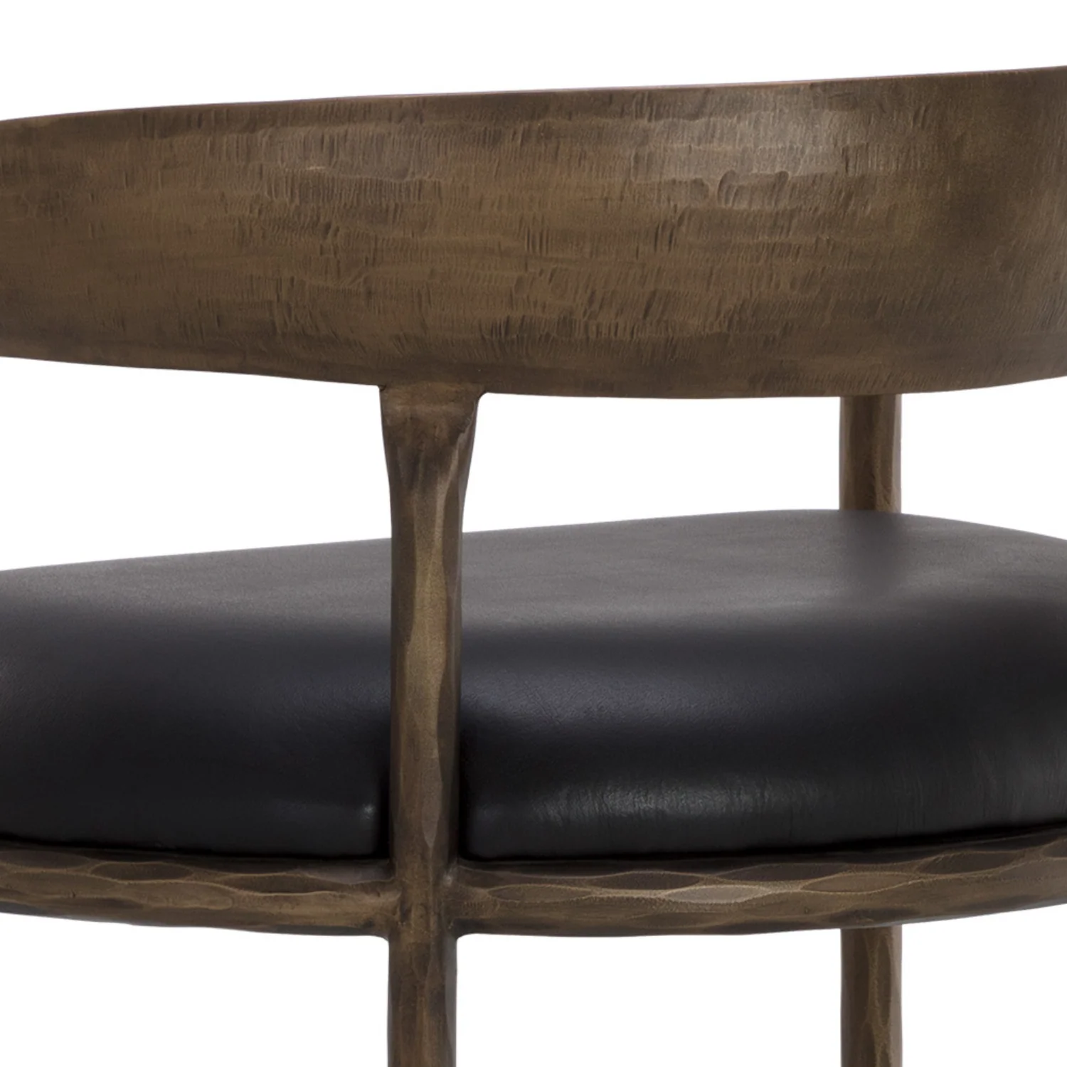 Lune Leather Black Indoor Stool - Image 10