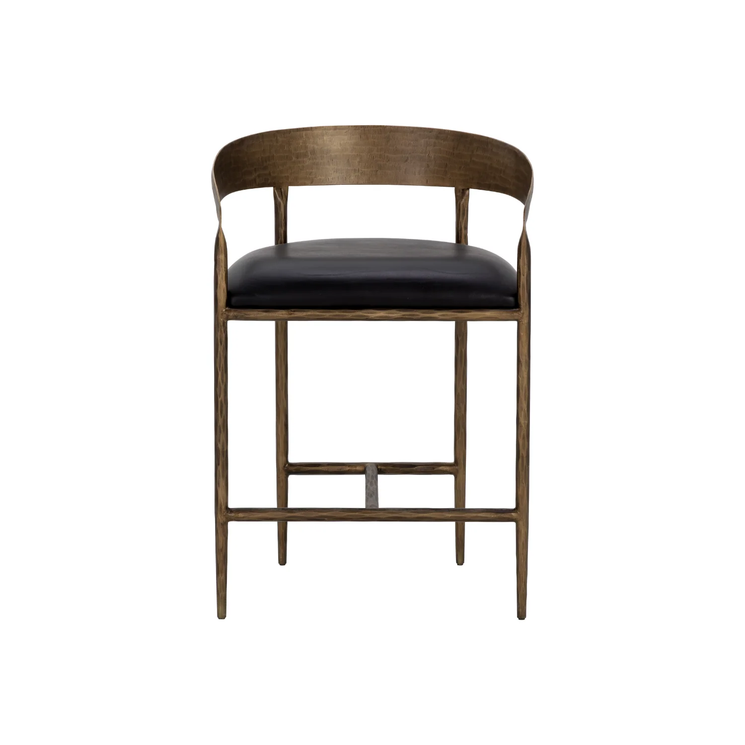 Lune Leather Black Indoor Stool - Image 2
