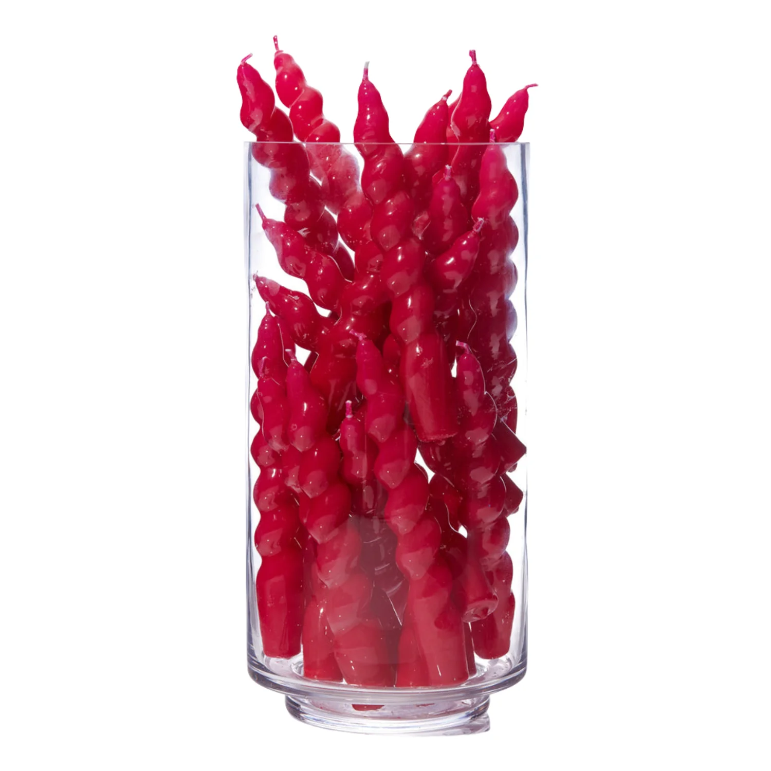 Magenta Twisted Taper Candles (Set of 3) - Image 2
