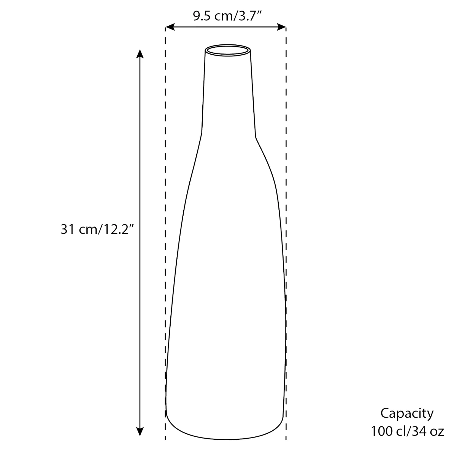 Matte White Stoneware Carafe - Image 3