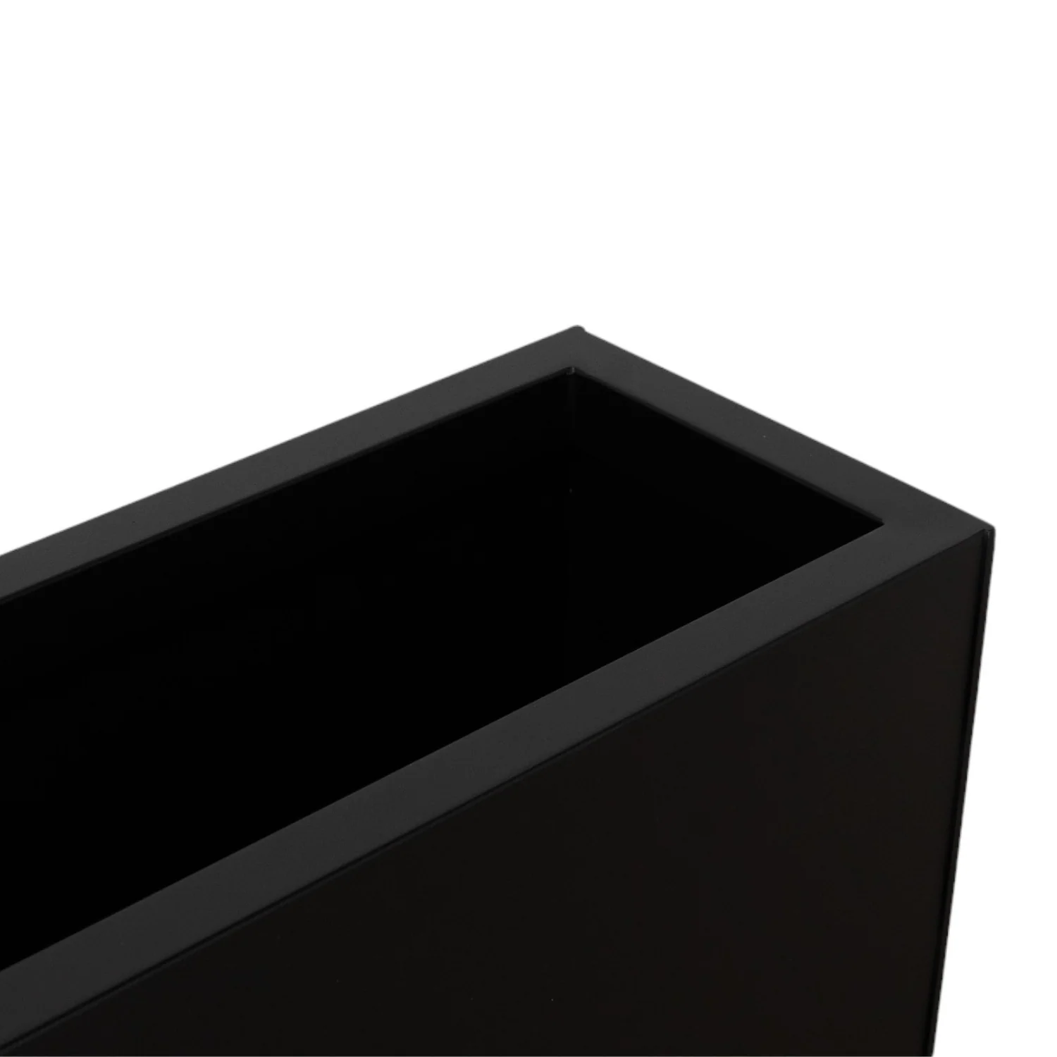 Metal 38" Rectangular Planter - Black - Image 6