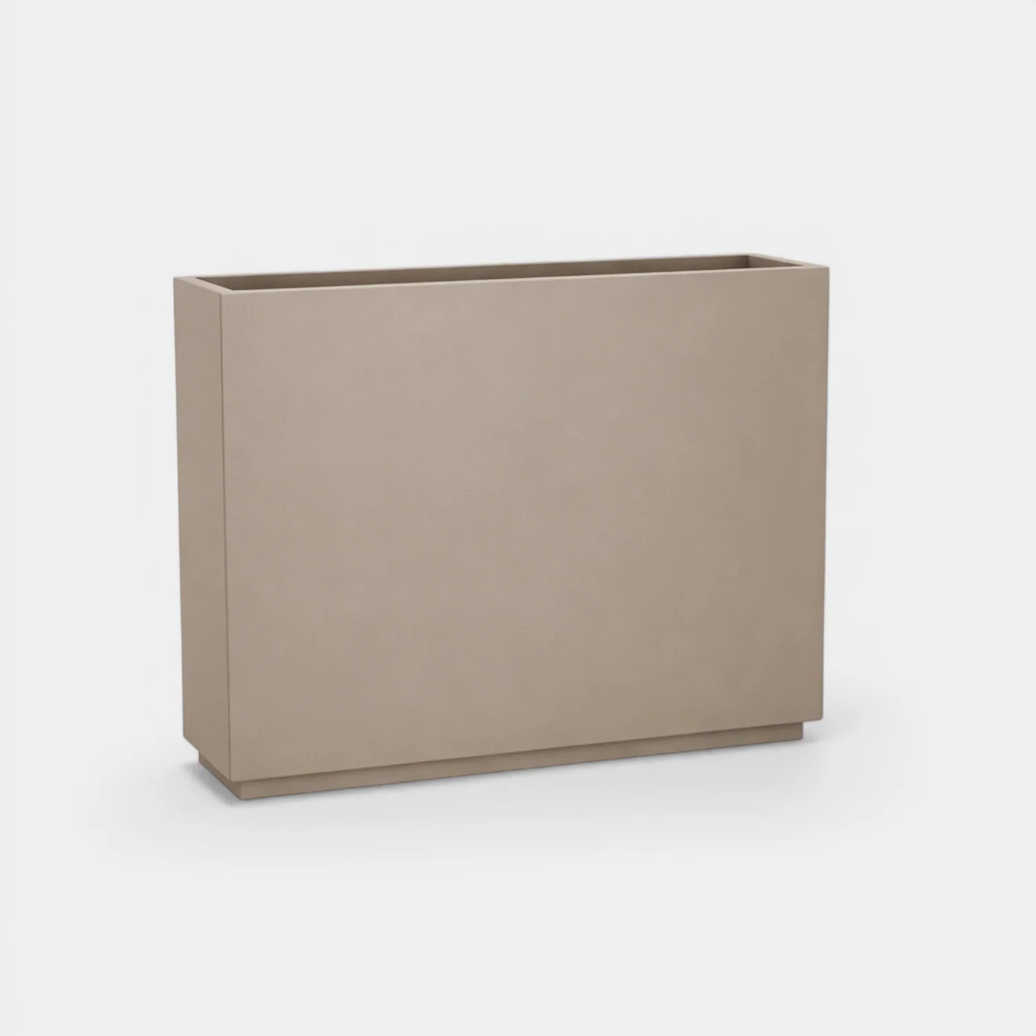 Metal 38" Rectangular Planter - Taupe - Image 3