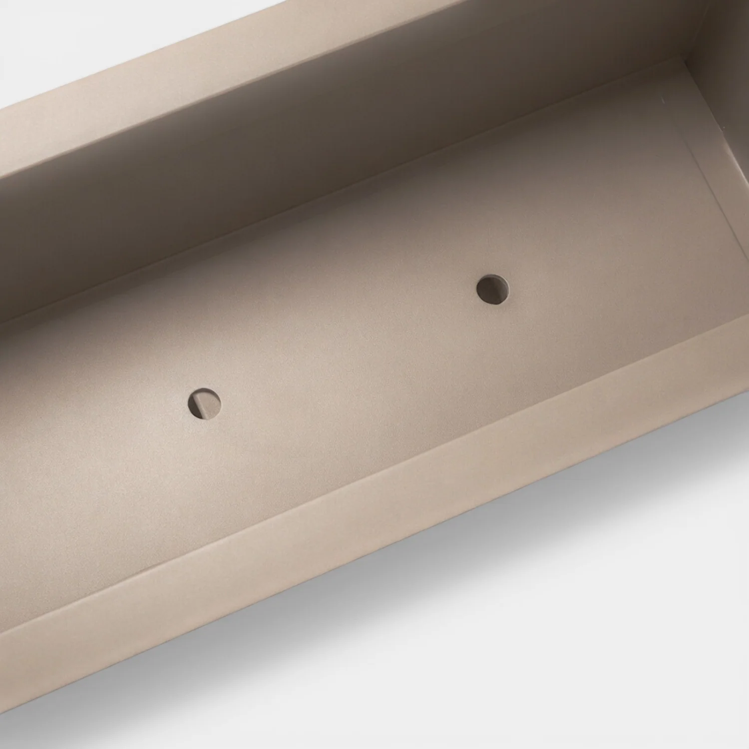 Metal 38" Rectangular Planter - Taupe - Image 7