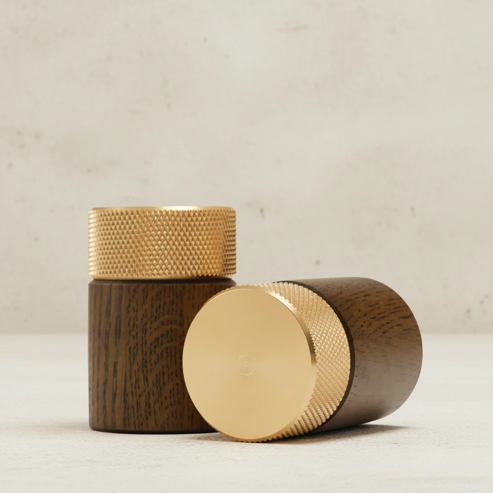 Ash/Brass Salt & Pepper Mill (Set of 2) - Image 2
