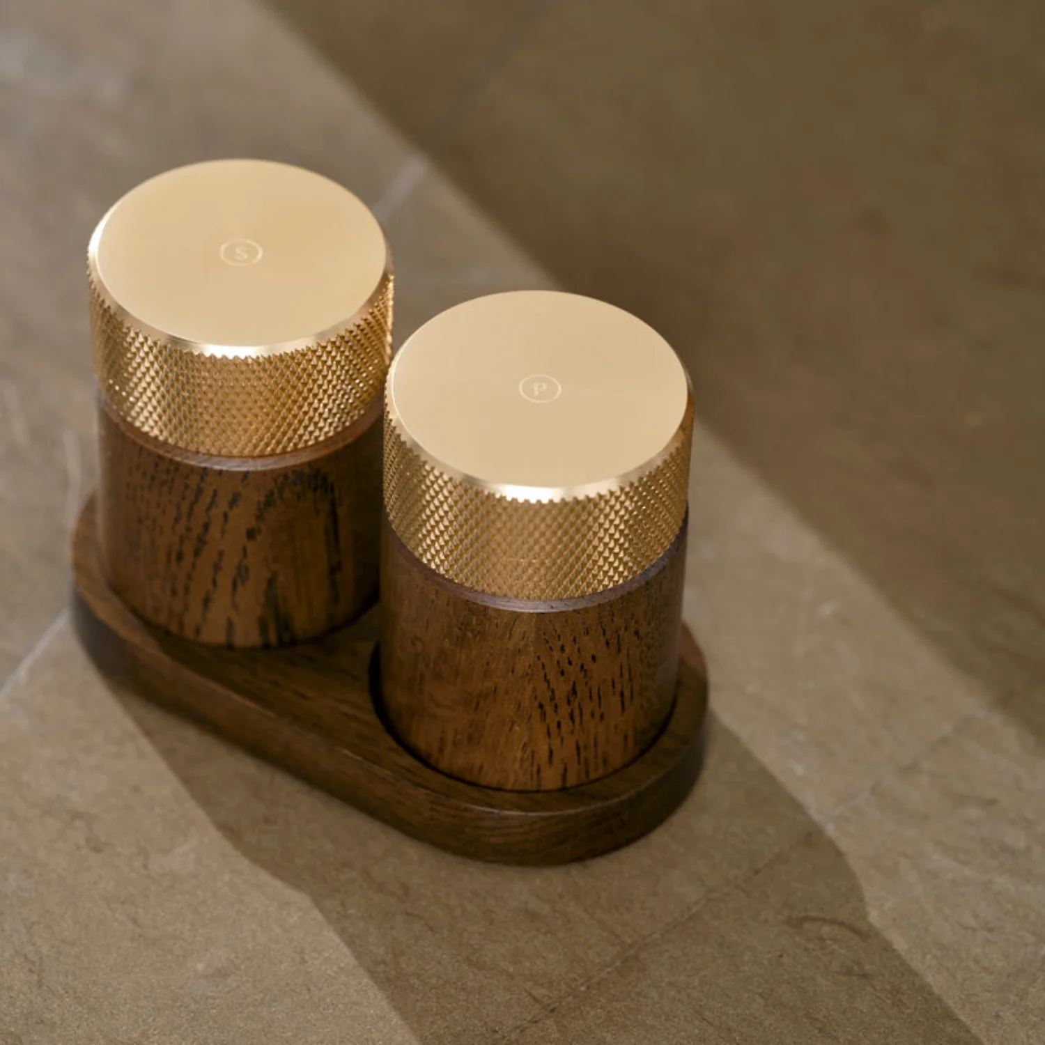 Ash/Brass Salt & Pepper Mill (Set of 2) - Image 4
