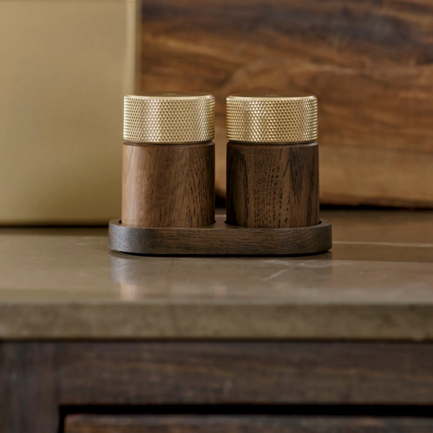 Ash/Brass Salt & Pepper Mill (Set of 2) - Image 6