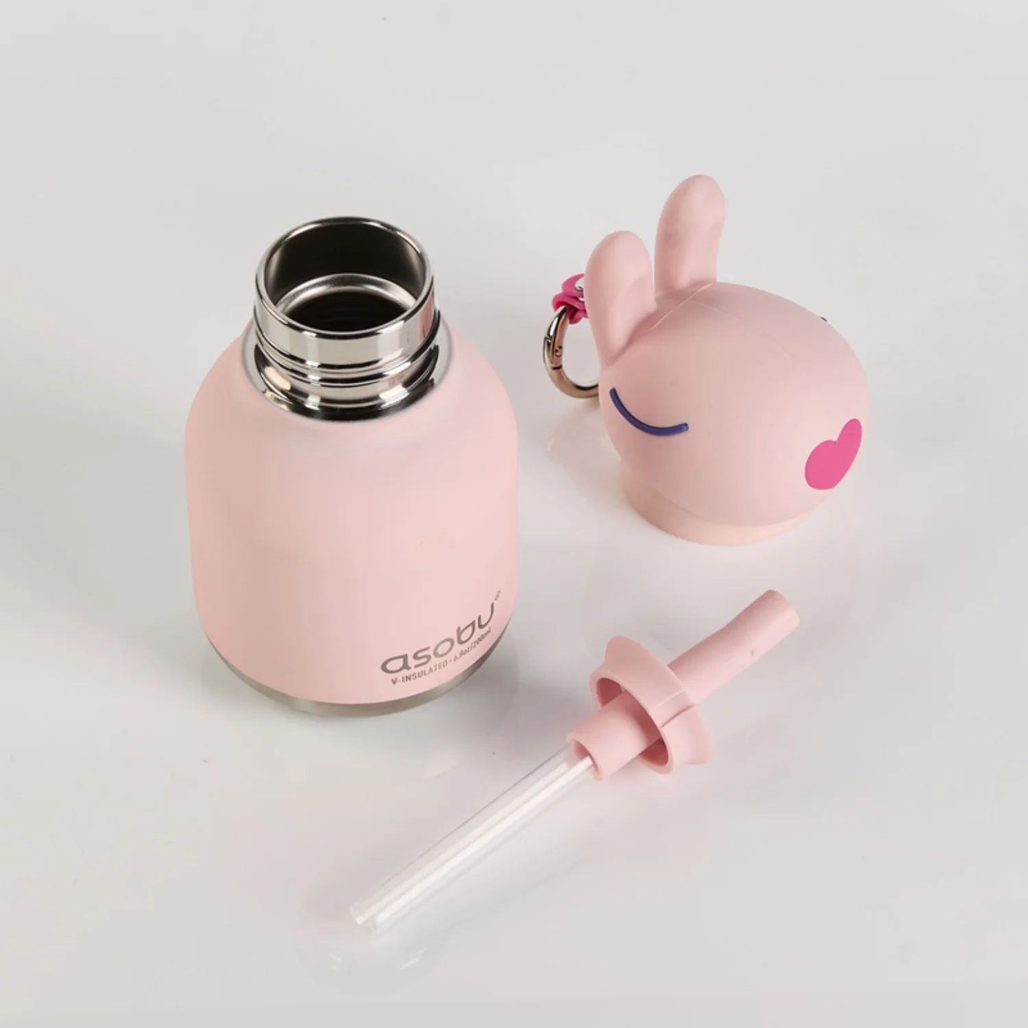 Mini Buddy 6.7oz Water Bottle w/Key Ring- Poppy Bunny - Image 2