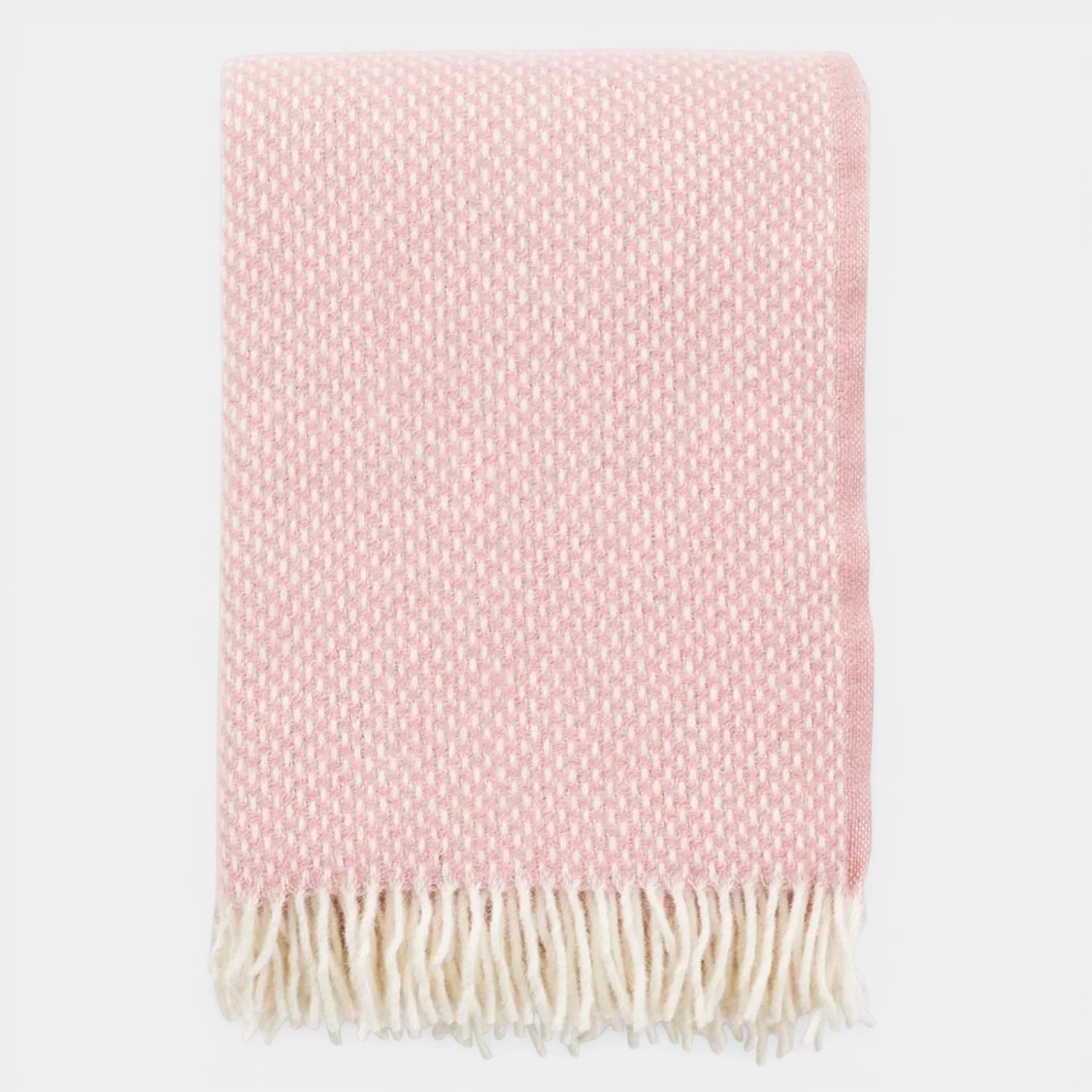 Misty Rose Preppy Wool Throw