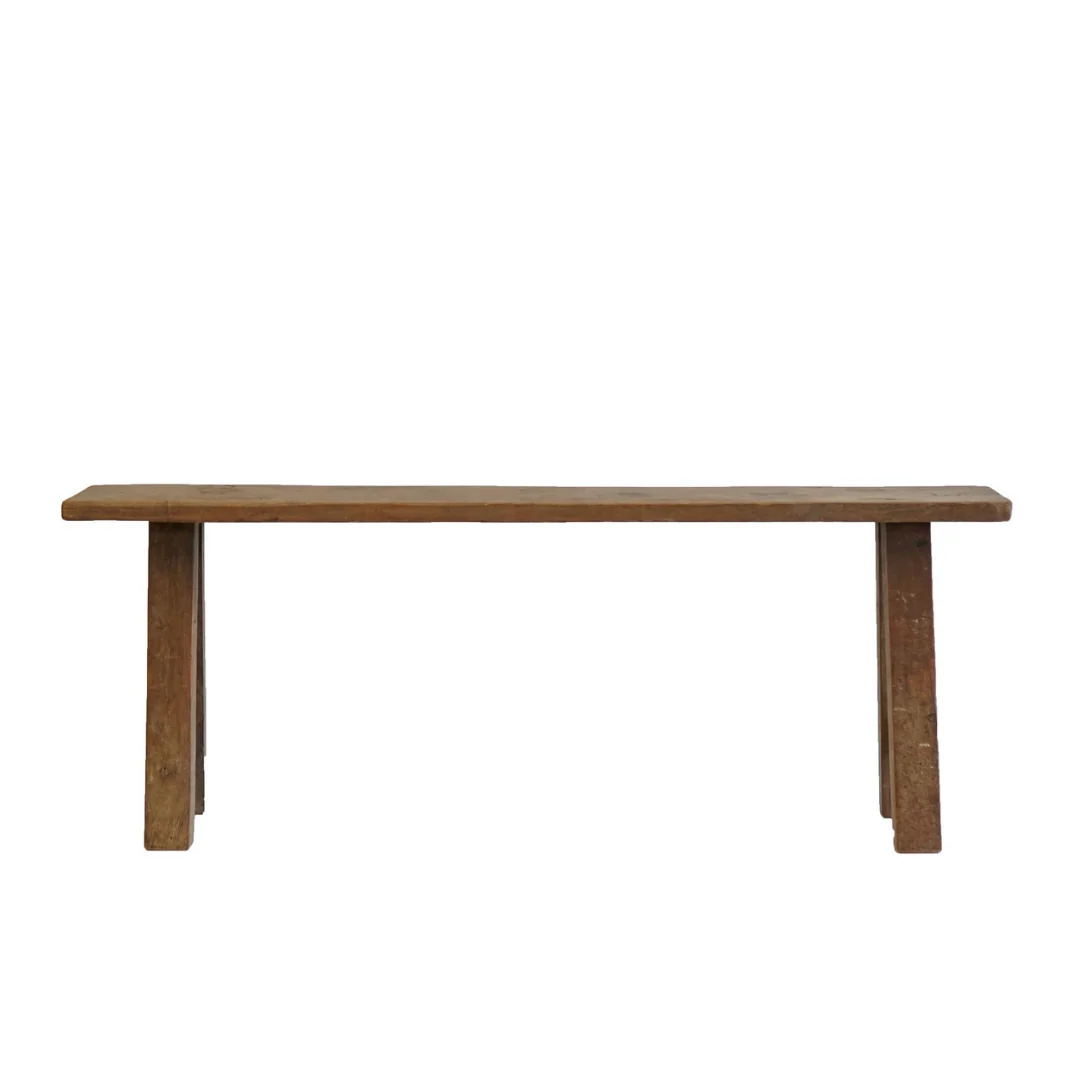 Narrow Reclaimed Teak Bench - Image 6